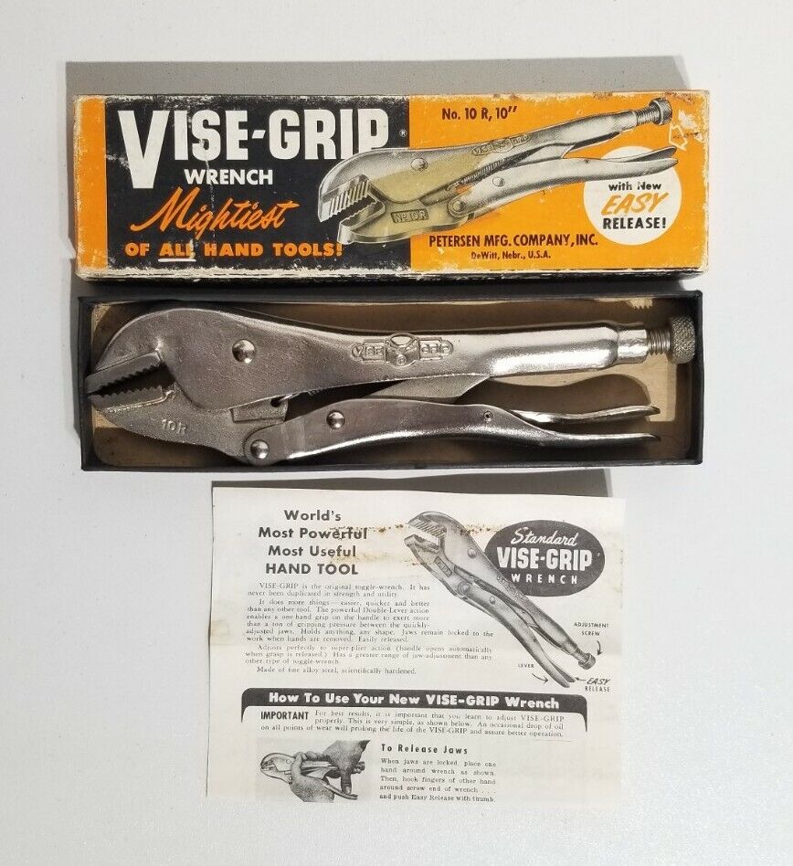 Vintage Petersen Mfg Company, Inc. No. 10 R Vice Grip Locking Pliers 10