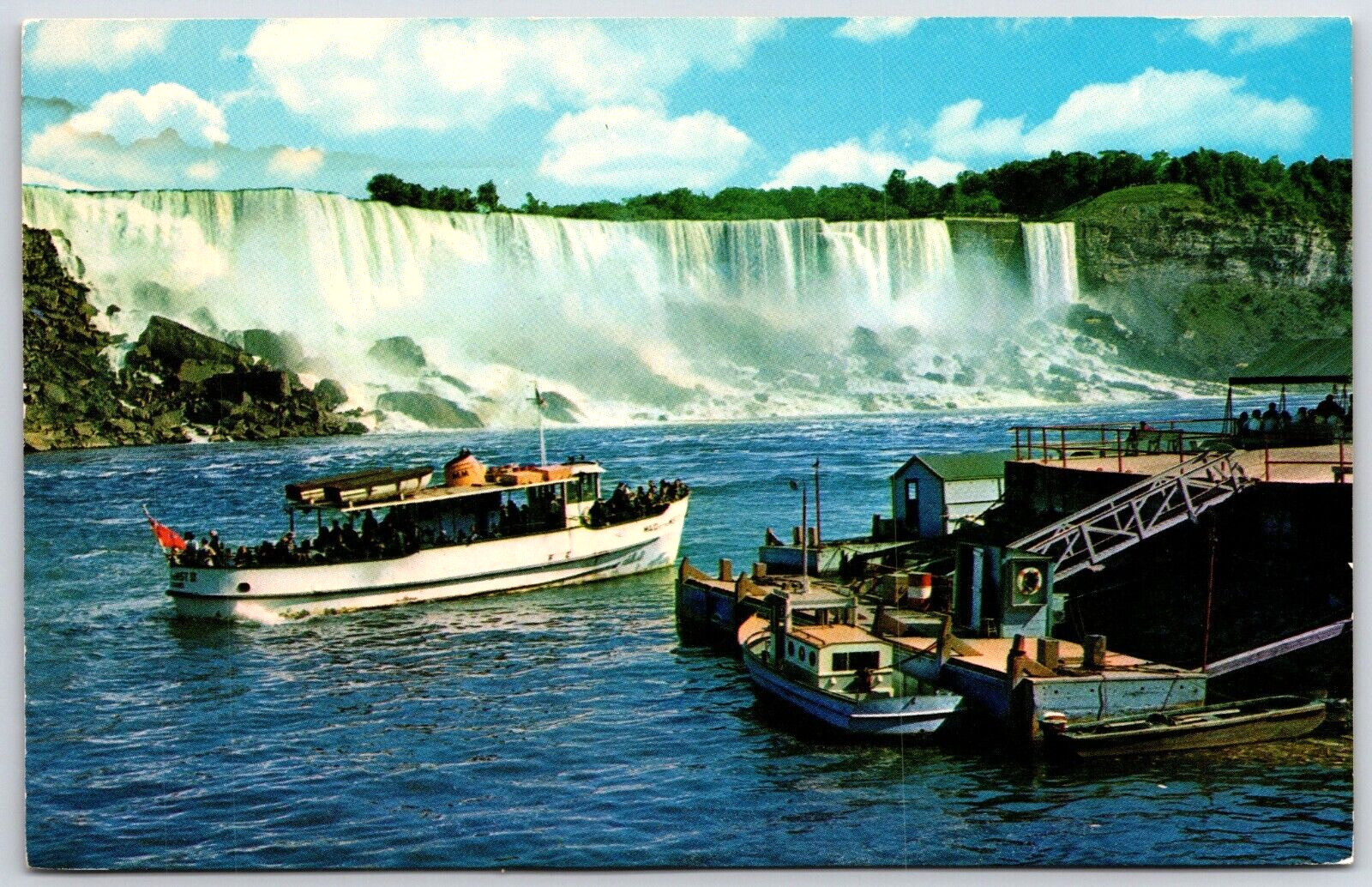 Postcard Maid of the Mist Boat Tour Niagara Falls Canada 