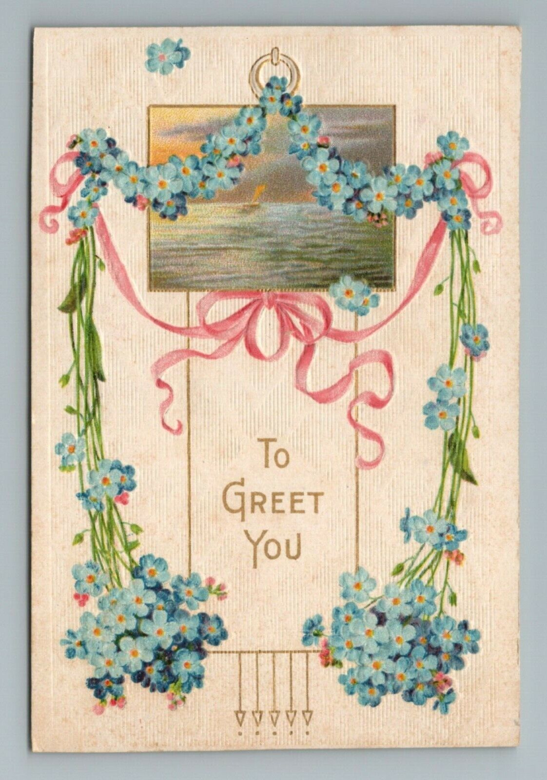 Flower Greeting Vintage Postcard