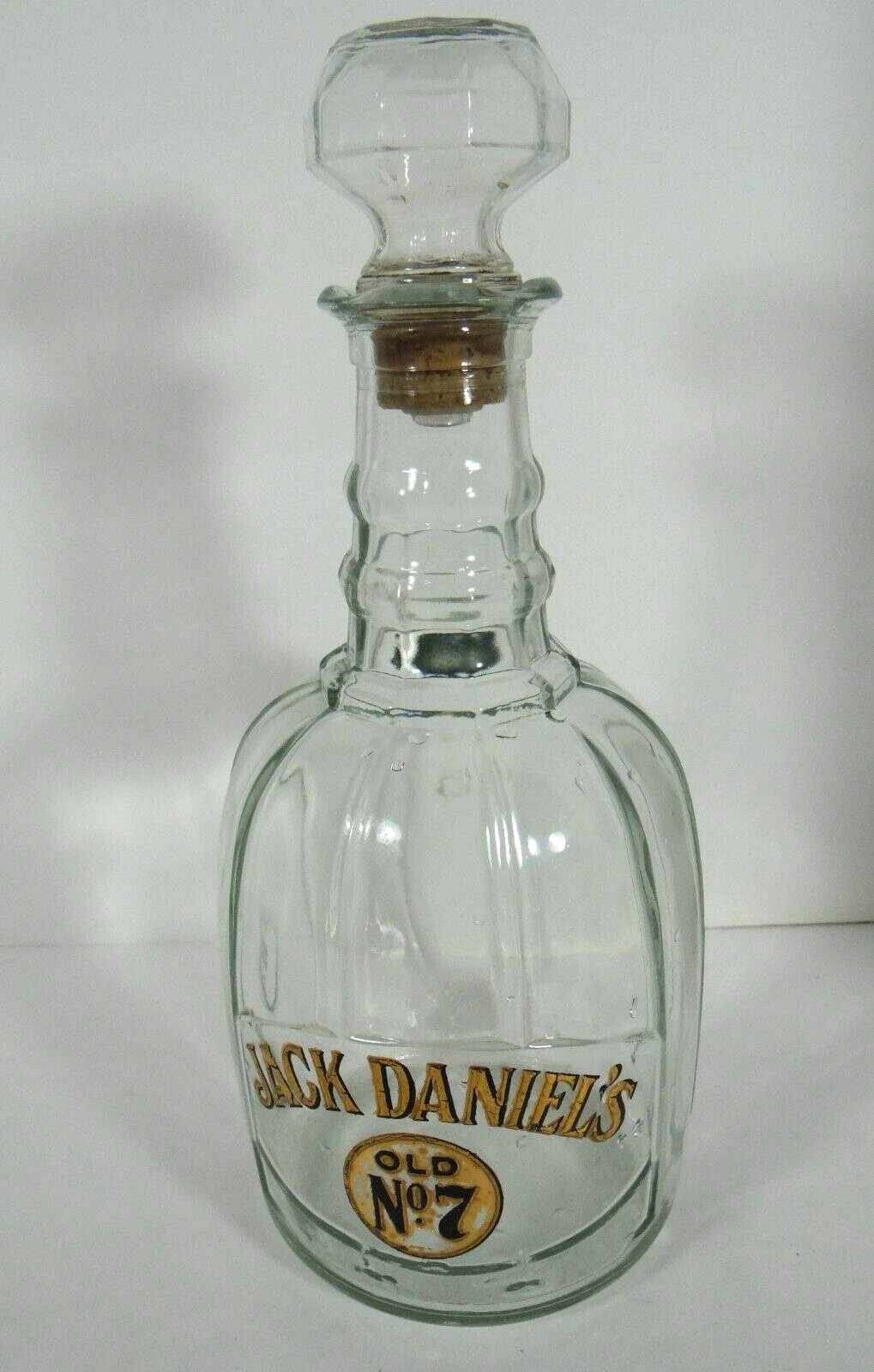 Vintage Jack Daniel\'s Old No. 7 Glass Bottle Decanter Empty 