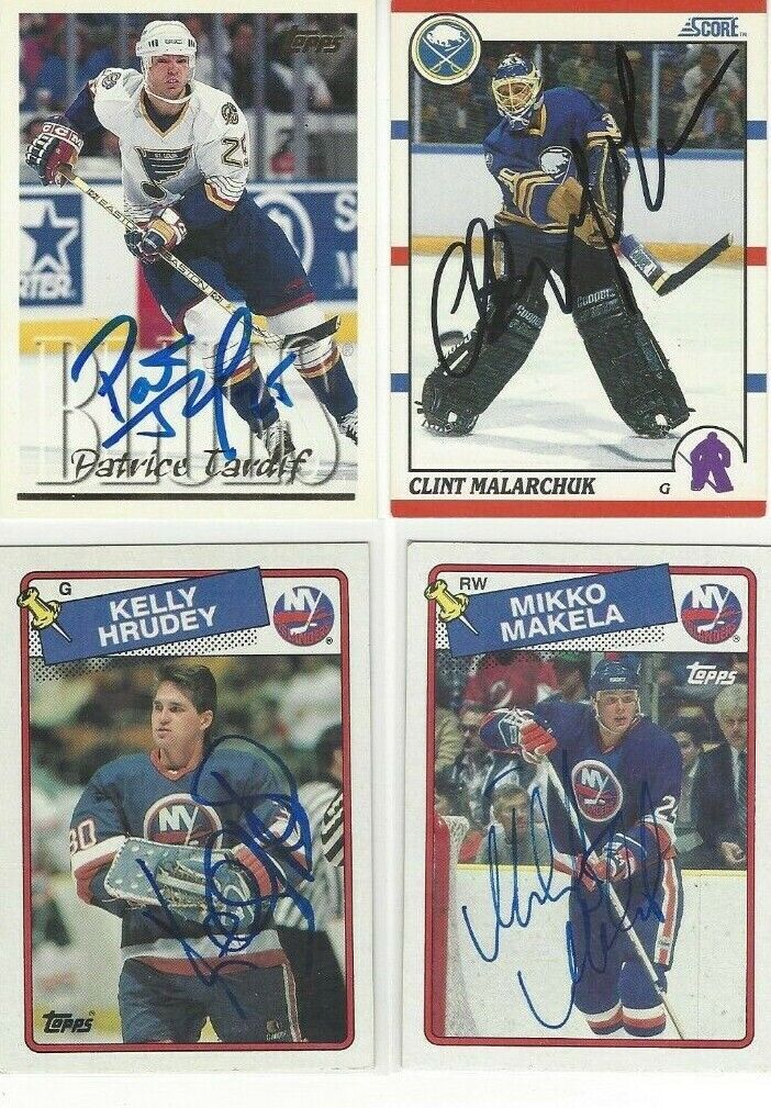  1995-96 Topps #172 Patrice Tardif Signed Hockey Card ST Louis Blues