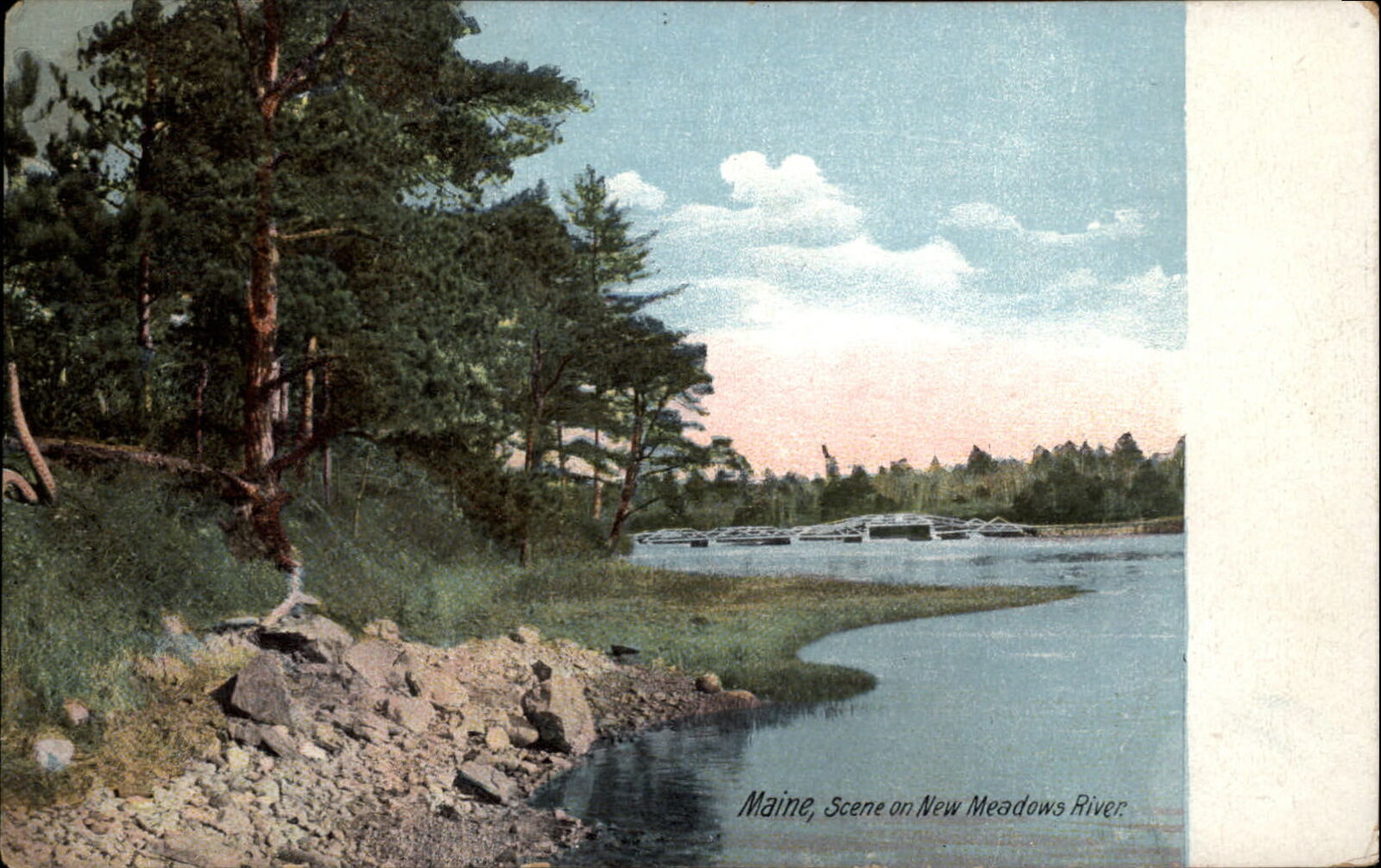 New Meadows River Maine ~ scenic view ~ postcard sku235