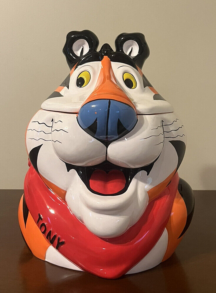 Vintage 2001 Gibson “Tony The Tiger” Kellogg’s Large 12” Cookie Jar W/ Open Box