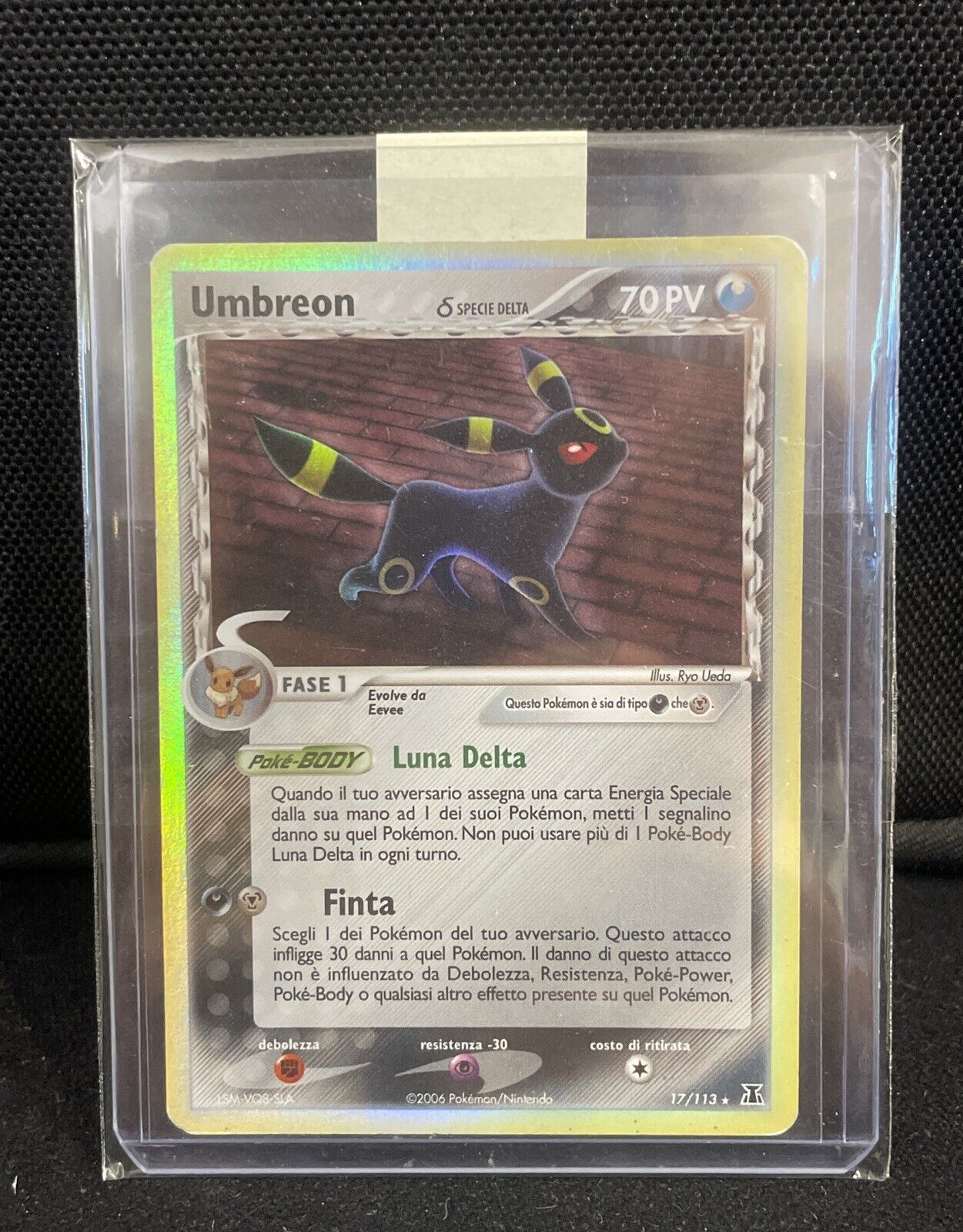 Pokemon Card - Umbreon Delta Species 17/113 Stamped EX Delta Species Holo Good ITA