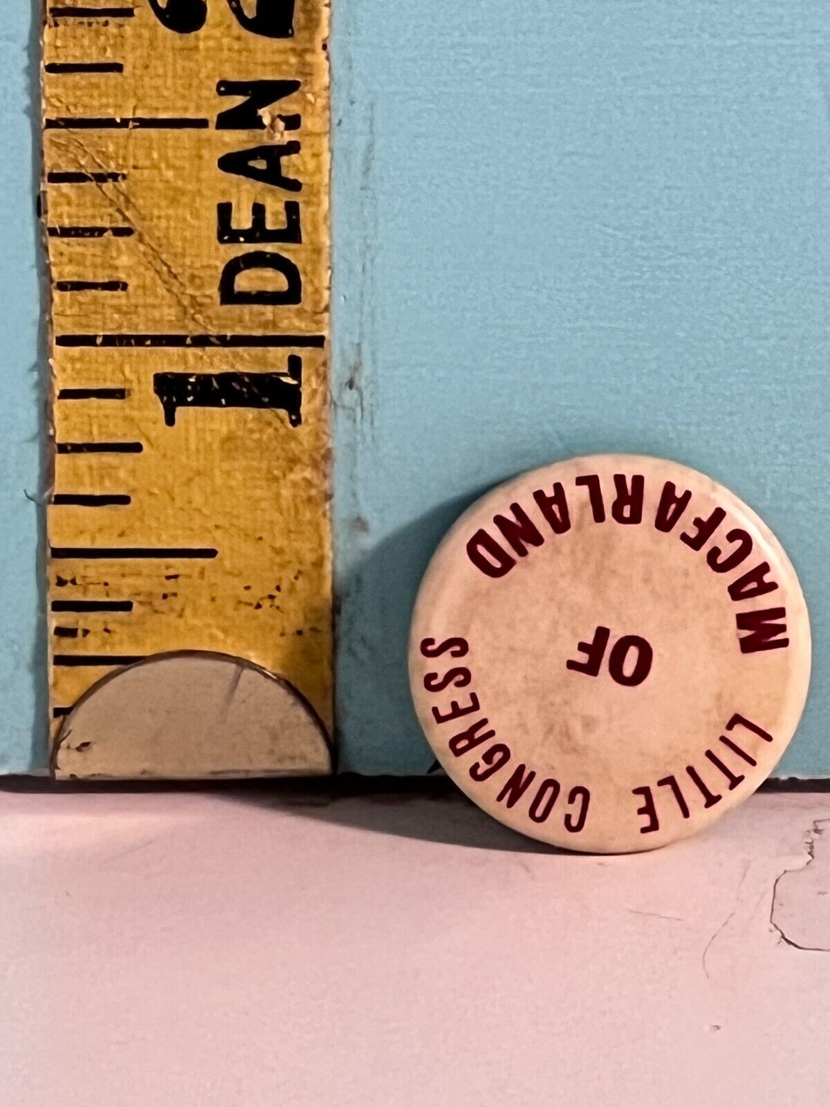 Vintage Little Congress MacFarland pinback button.