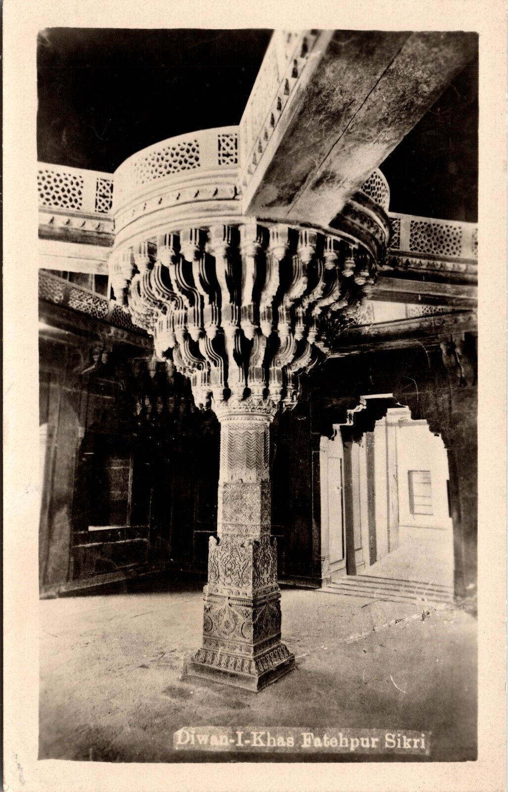 India Vintage RPPC Diwan-I-Khas Fatehpur Sikri Uttar Pradesh Postcard