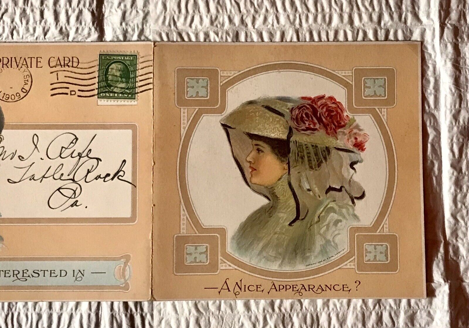 Unique 1909 Earl Christy Advertising Mailer, J.L. Taylor Clothier, Beautiful NF
