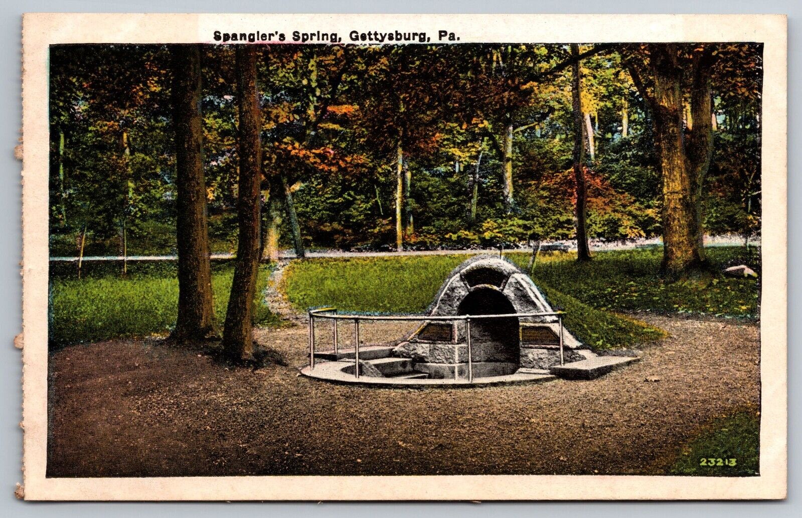 Spangler’s Spring. Gettysburg, Pennsylvania Vintage Postcard. PA