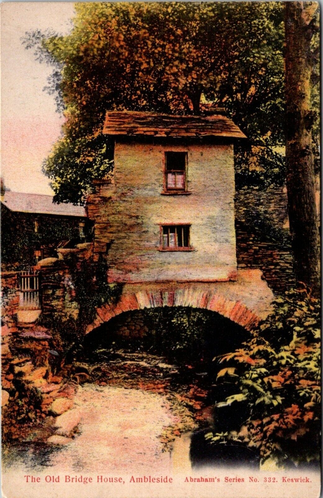 The Old Bridge House Ambleside Lake District England Postcard