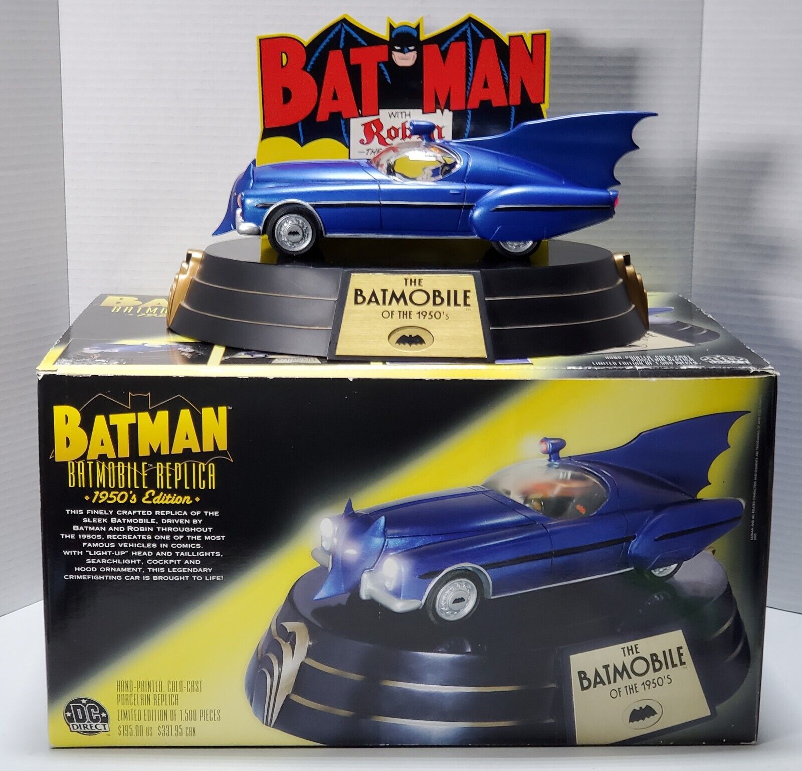 DC Direct Batman 1950's Batmobile Replica Limited Edition 1483 / 1500