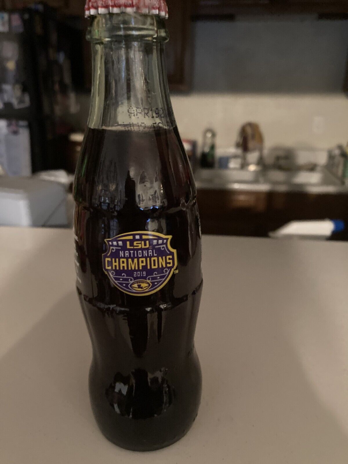 LSU Tigers Football 2019 National Championship 8oz. Unopened Coke Bottle-RARE