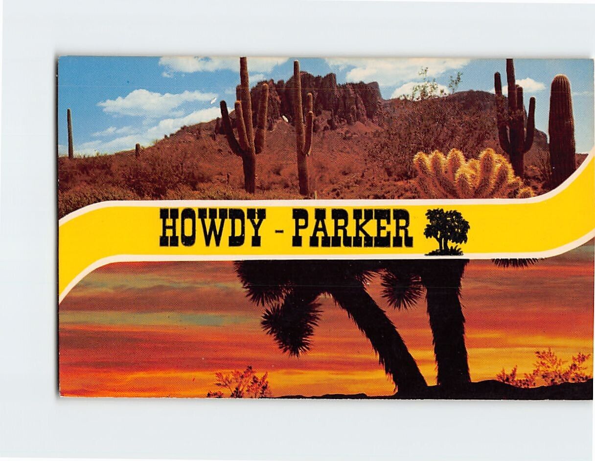 Postcard Howdy-Parker Desert Scene