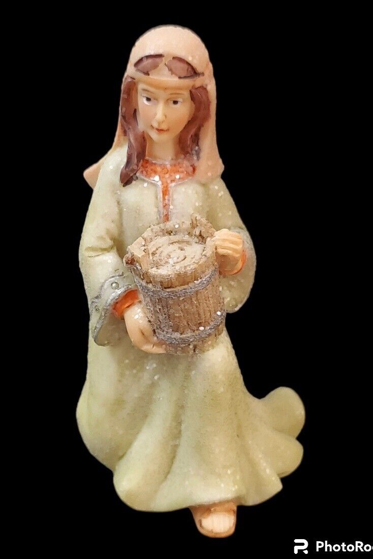 Hawthorne Village Girl With Water Nativity Figurine Thomas Kinkade