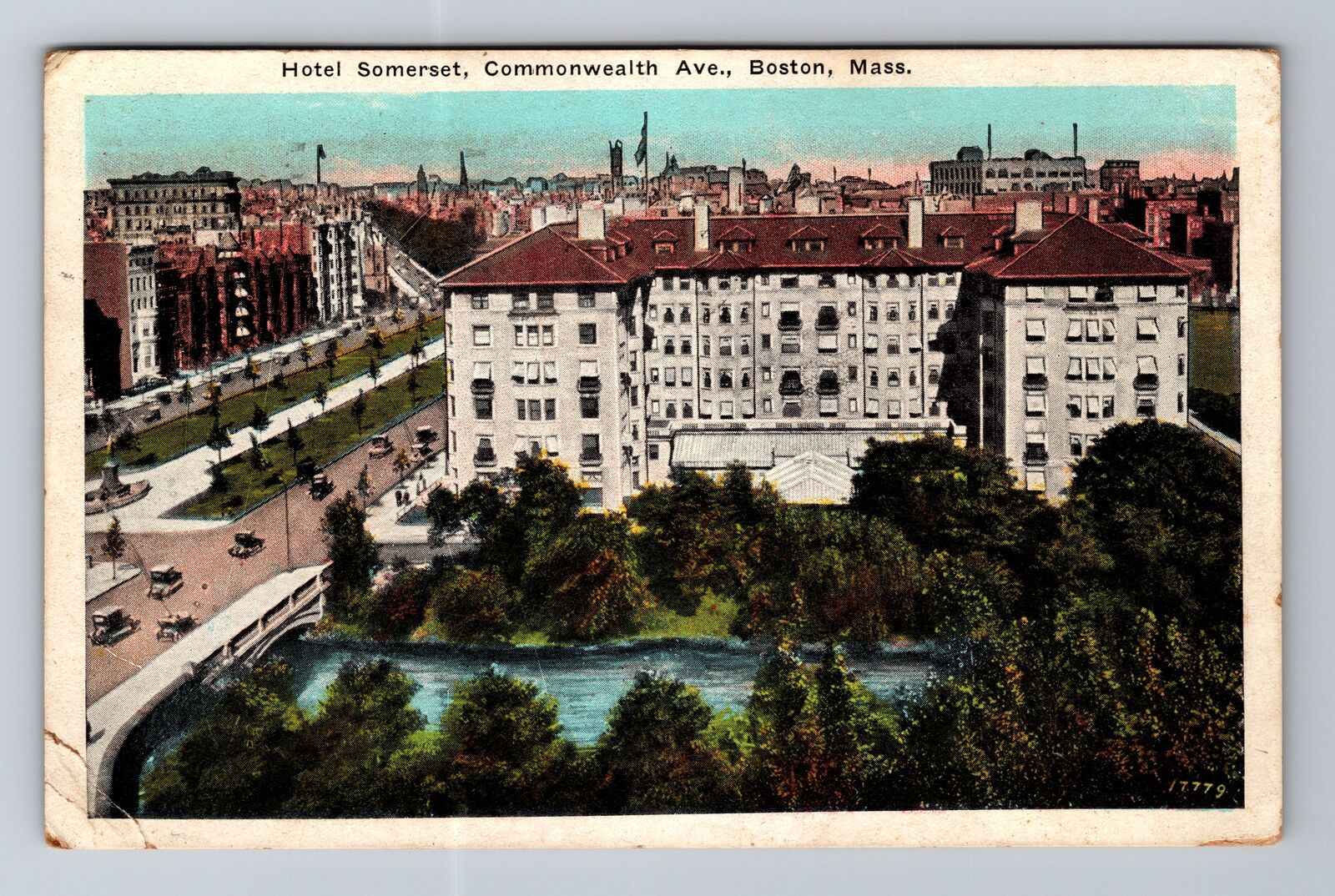 Boston MA-Massachusetts, Hotel Somerset, Antique, c1924 Vintage Postcard