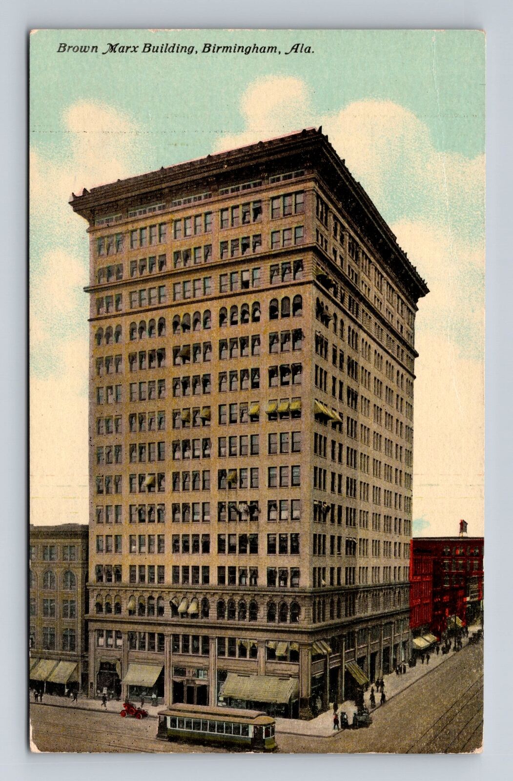 Birmingham AL-Alabama, Brown Marx Building, Antique, Souvenir Vintage Postcard