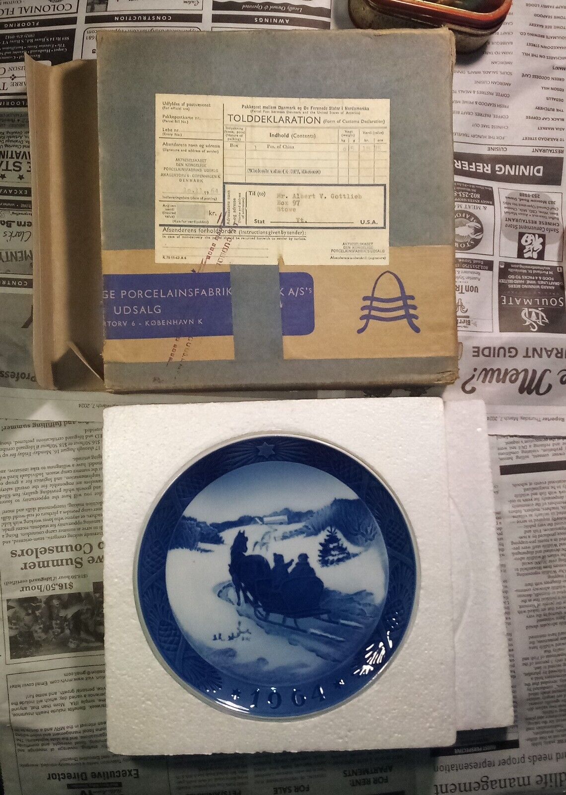 1964 Royal Copenhagen Plate + Original Box