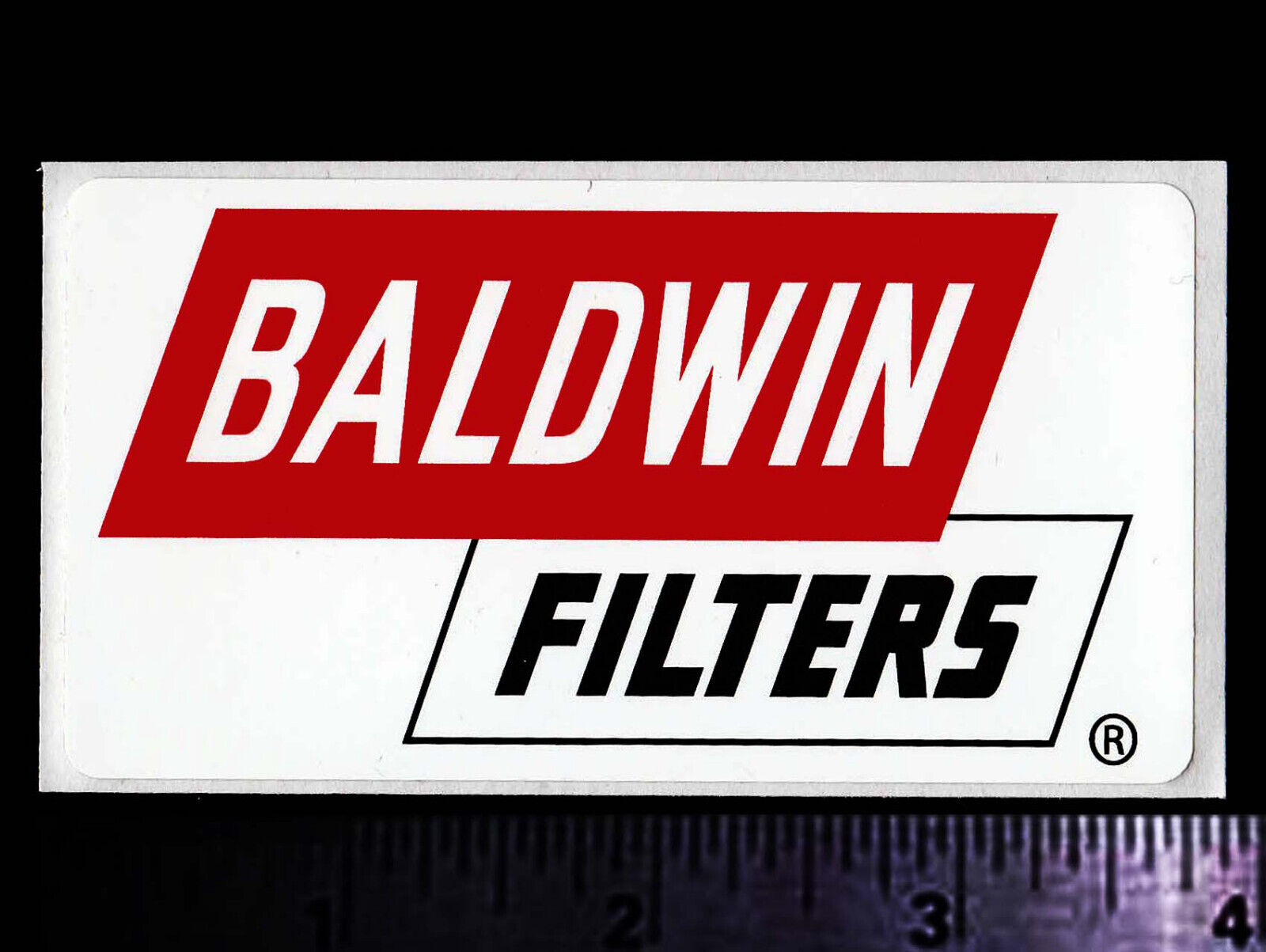 BALDWIN Filters - Original Vintage 1970’s 80’s Racing Decal/Sticker - 3.75 inch
