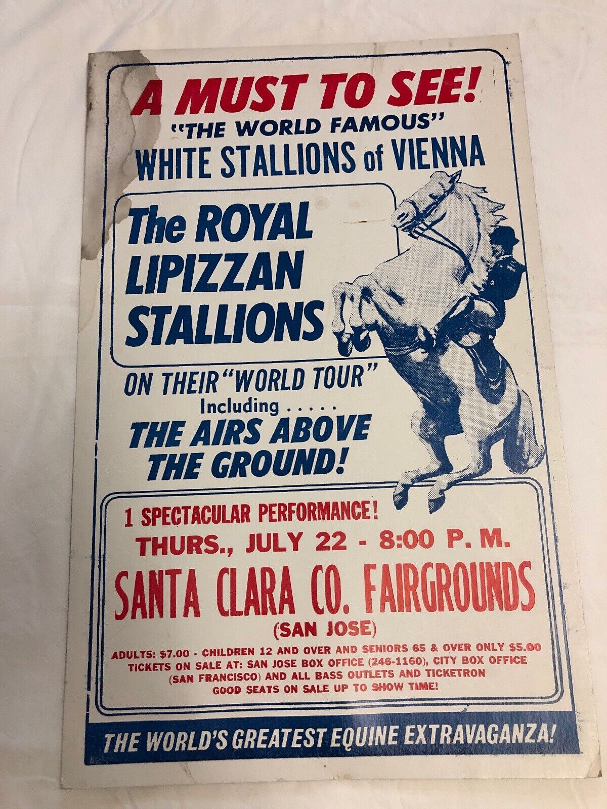 VINTAGE THE ROYAL LIPIZZAN STALLIONS The Worlds Greatest Equine 22x14 POSTER