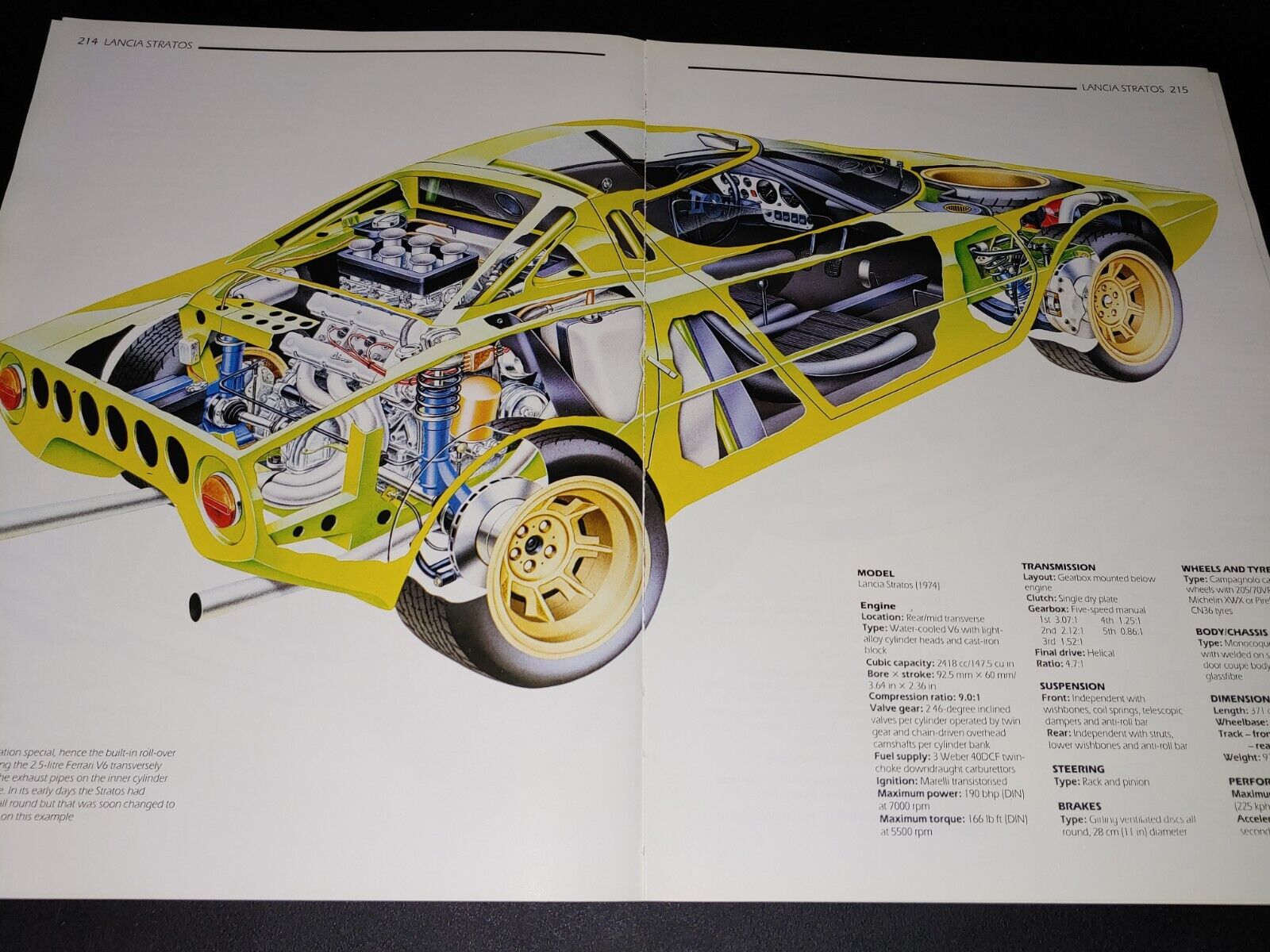 RARE ~ Lancia Stratos Automobile Illustrated Collectible Spec Article Print