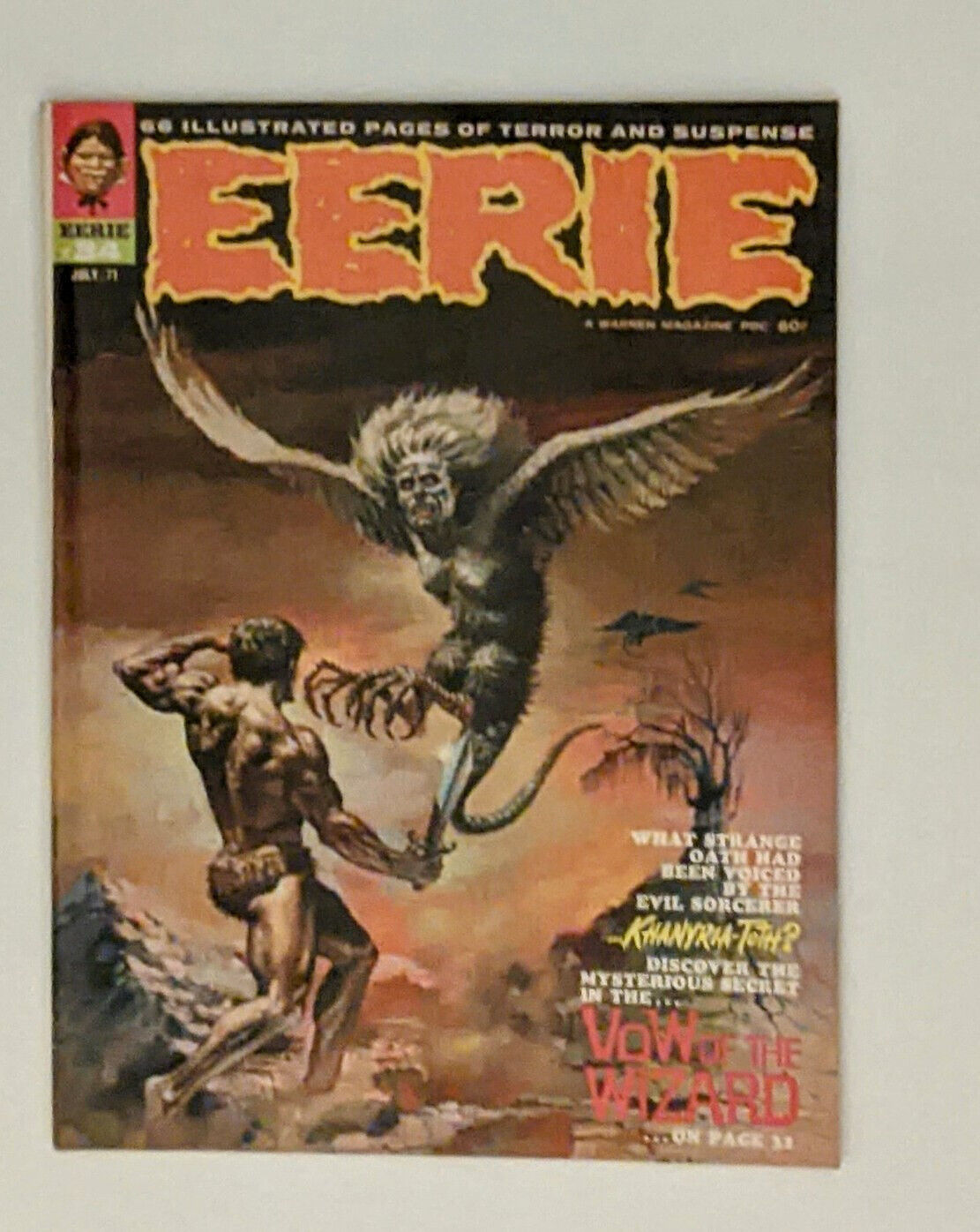 EERIE #34 JULY 1971  WARREN MAGAZINE BORIS VALLEJO COVER VFN