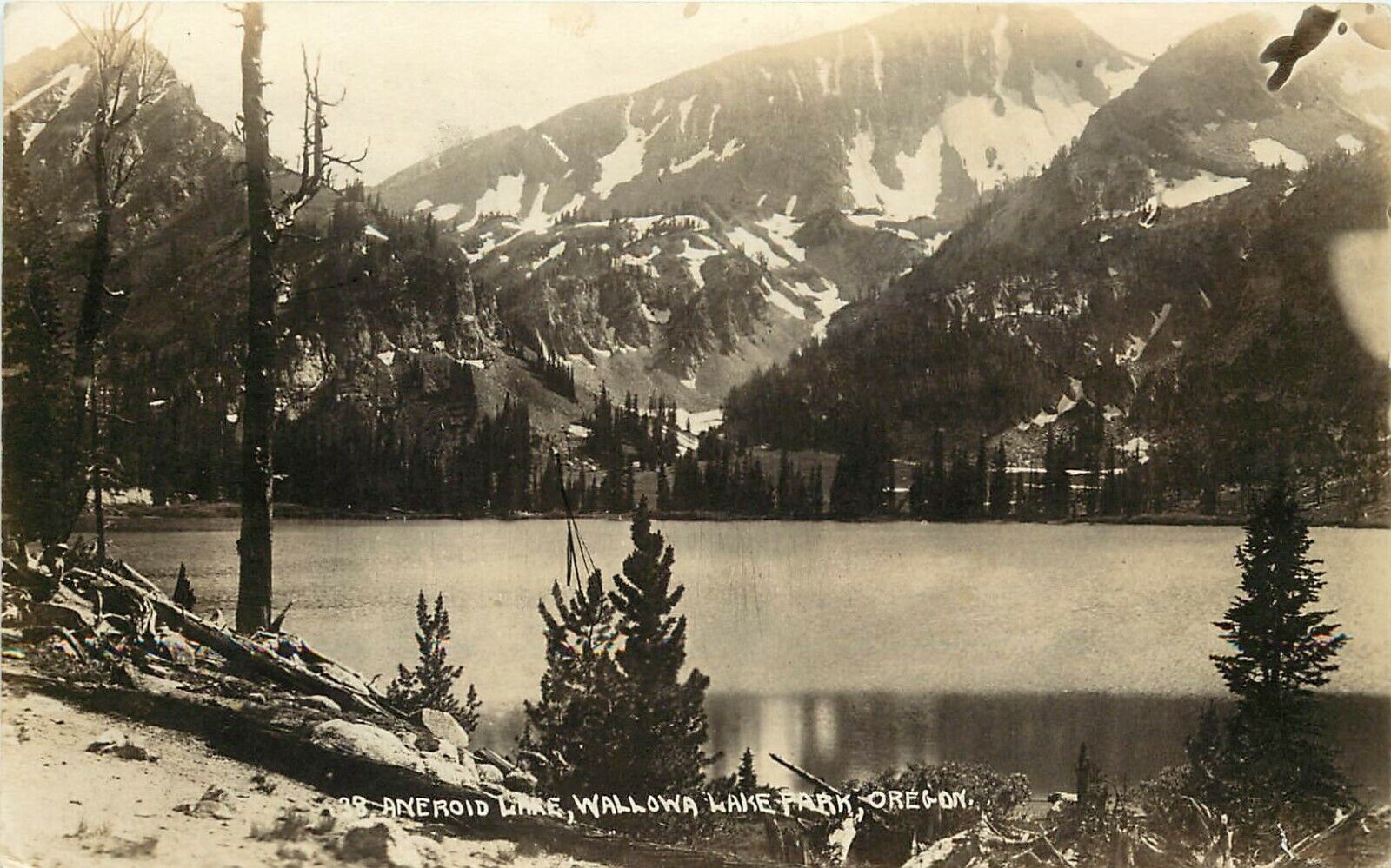 c1910 RPPC Postcard: Aneroid Lake, Wallowa Lake Park OR Pacific Photo Co.