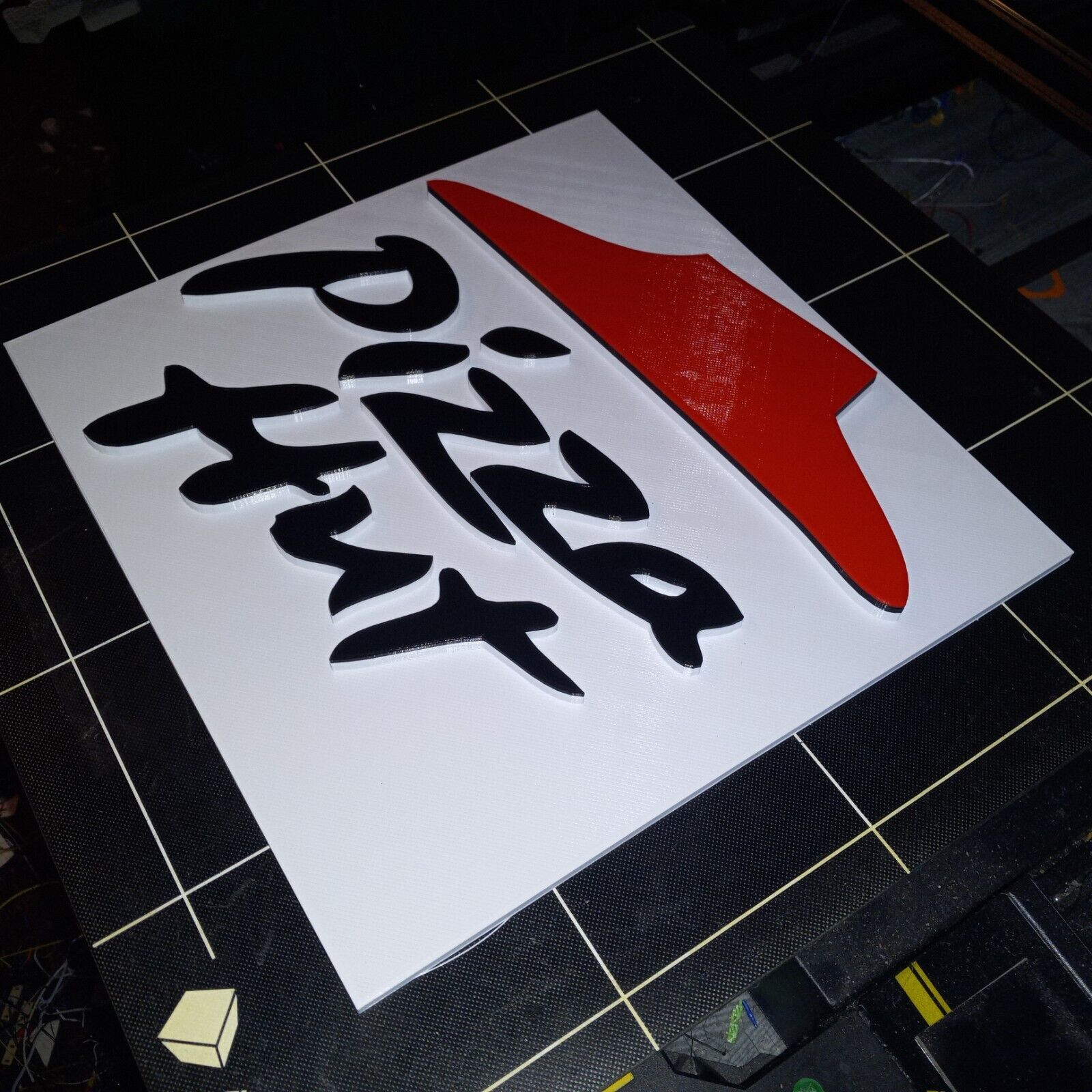 15 Inch Pizza Hut 3D Logo Sign, 3D Printed Reproduction wall sign Collection.