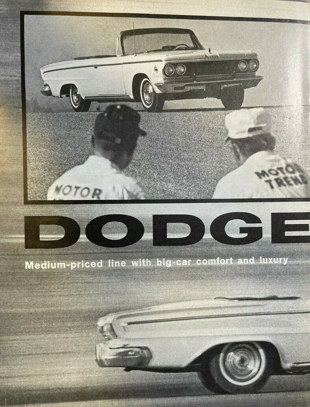 1963 Road Test Dodge Custom 880 illustrated