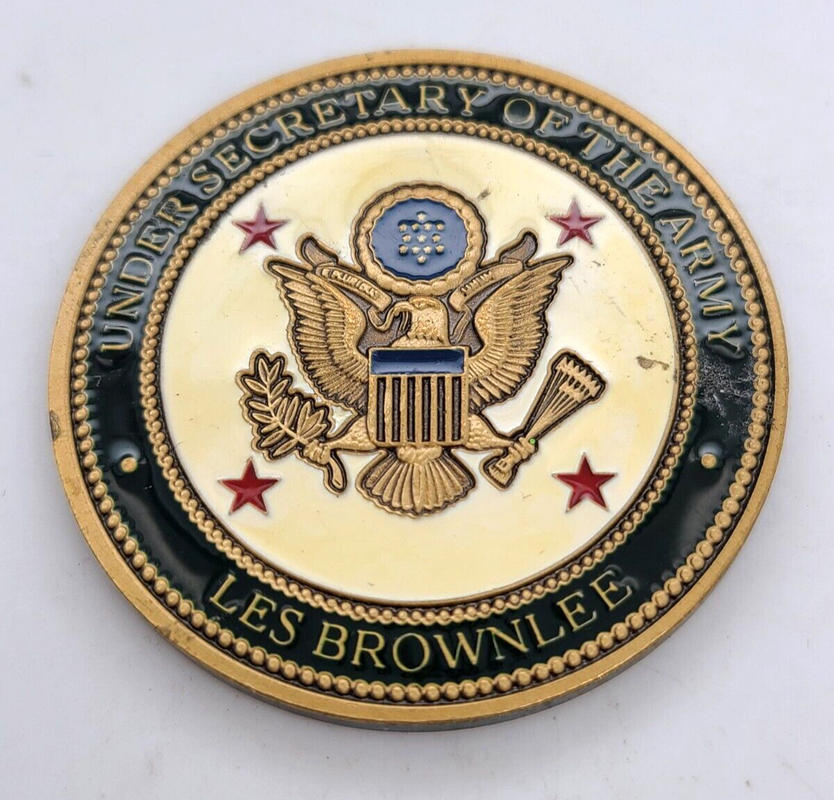 LES BROWNLEE UNDER SECRETARY OF THE ARMY MILITARY 1.75\