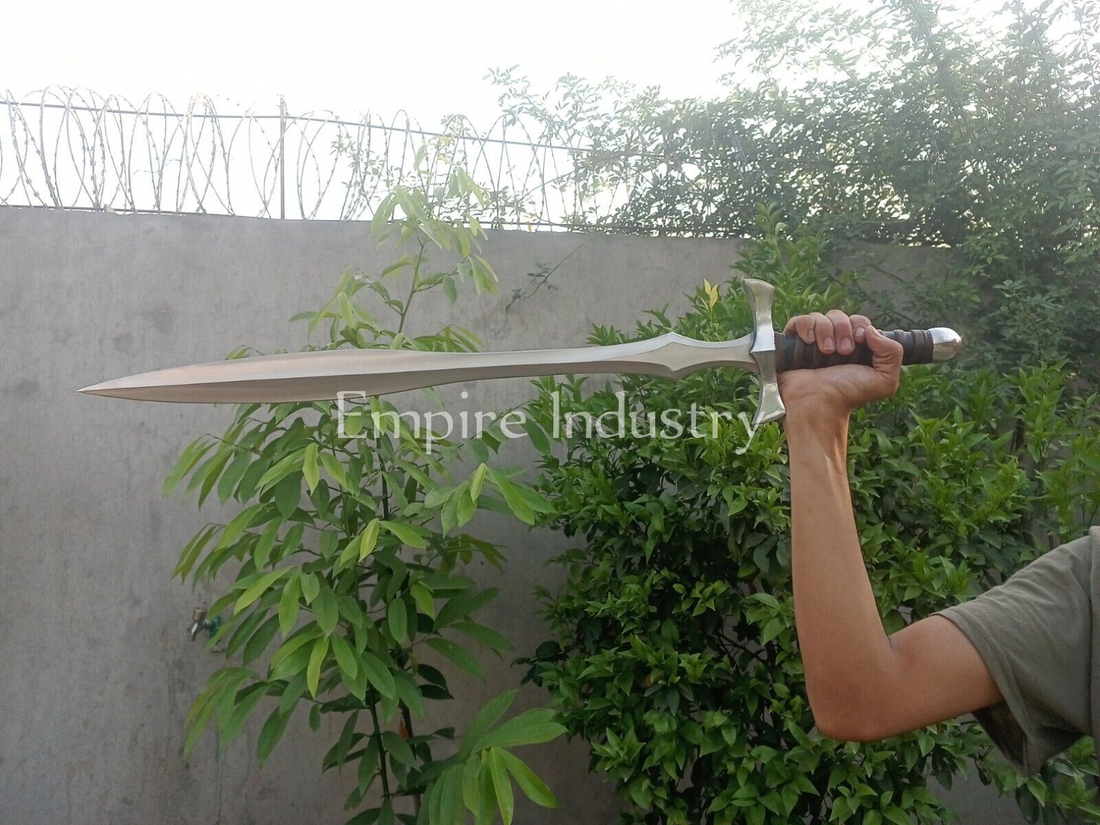 36 Inch Long Handmade D2 Steel Blade Double Edge Great Sword With Sheath