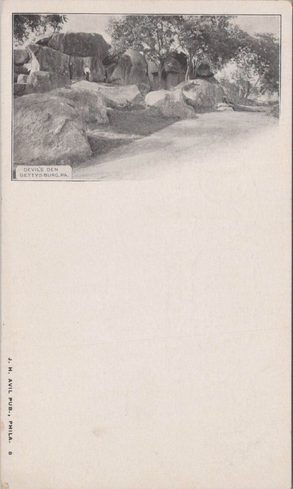 Devil\'s Den Gettysburg Pennsylvania c1900s Unposted Private Mailing Postcard