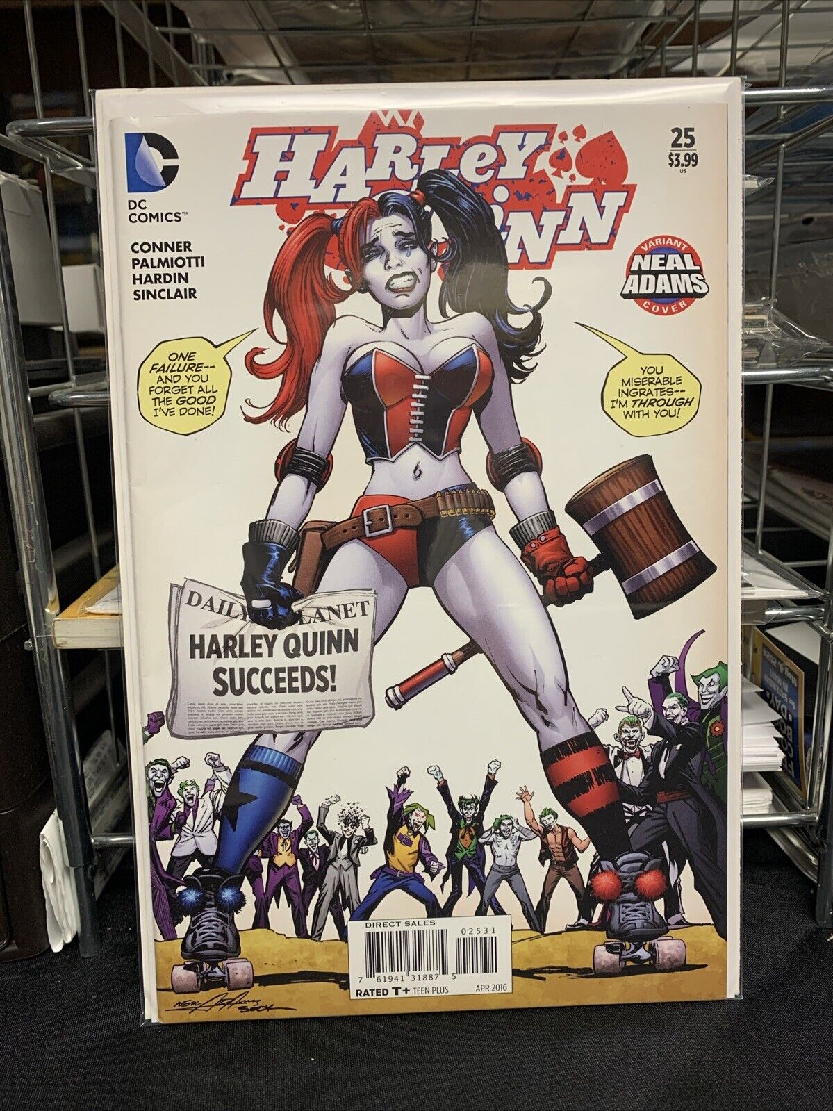 Harley Quinn #25 • Neal Adams Variant Cover Joker Appearance (DC 2016)