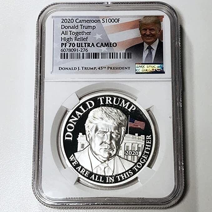 Donald Trump Commemorative Make America Great Again 45th President Coin Silver