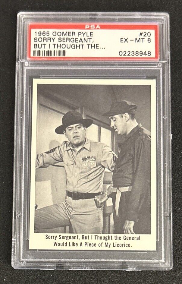 1965 Fleer Gomer Pyle Sorry Sergeant, But I Thought The General Card #20 PSA 6