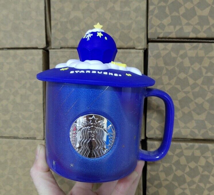 Starbucks Dream Starry Sky Gradient Purple Coffee Cup+ Rabbit Tea Strainer Cover