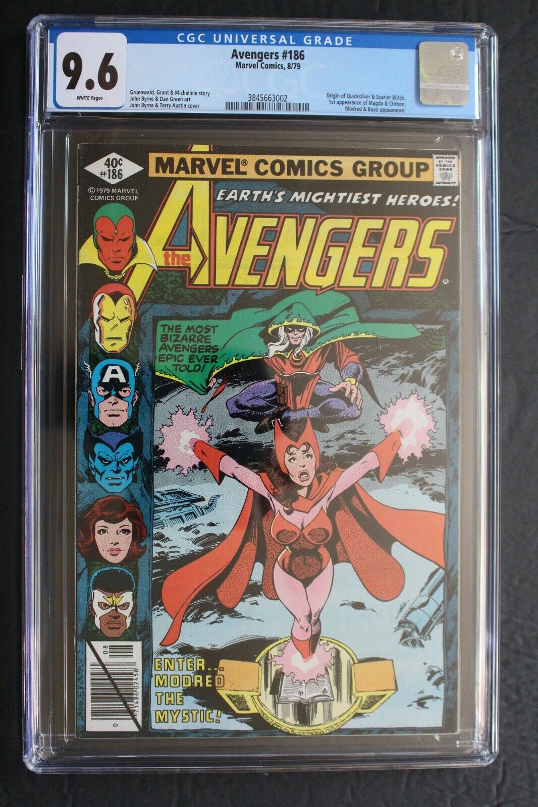 AVENGERS #186 1st CHTHON Magda 1979 Orig Quicksilver WANDA Scarlet Witch CGC 9.6