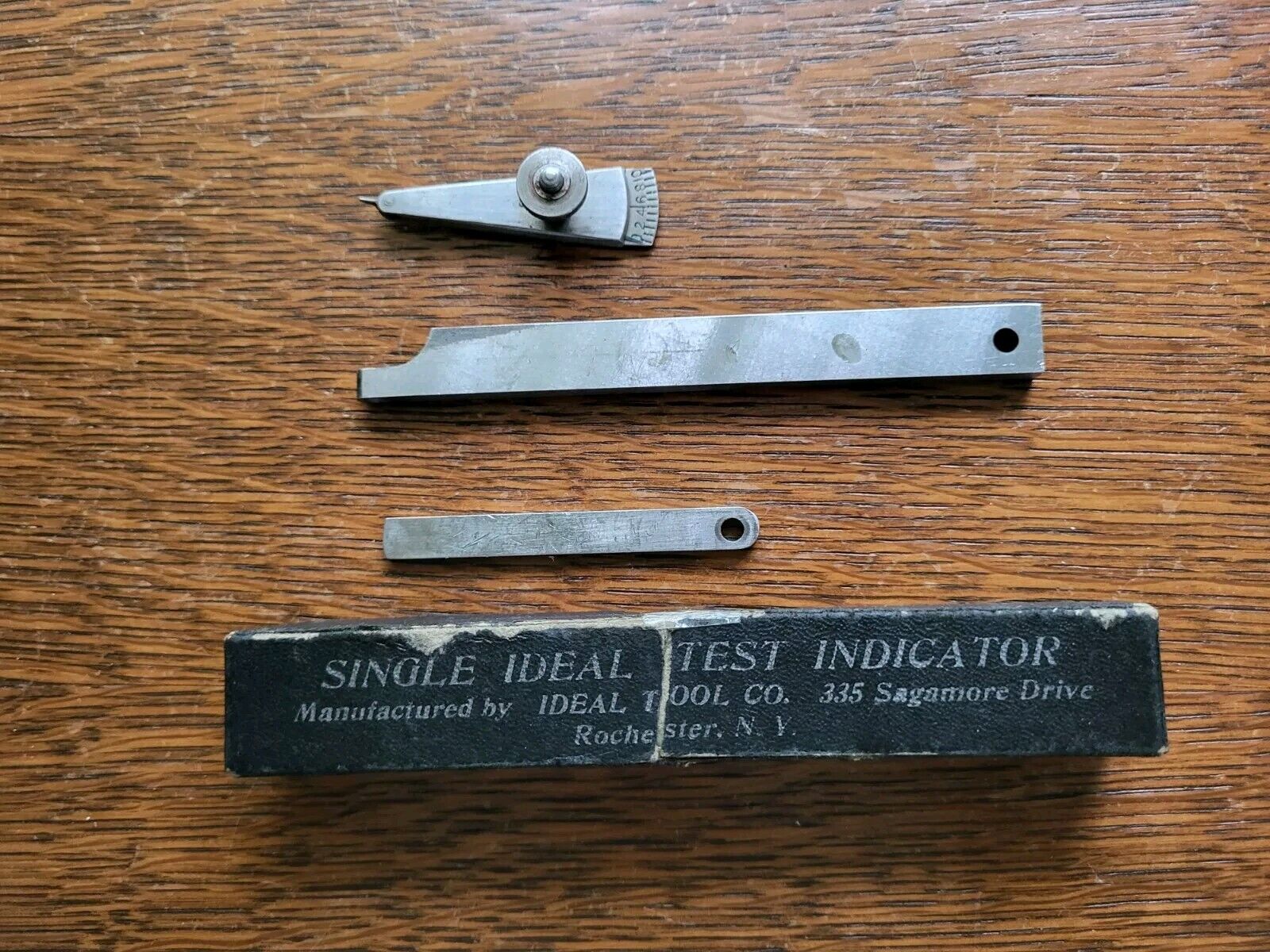 Vintage Single Ideal Test Indicator w Holder & Box Machinist Tool USA