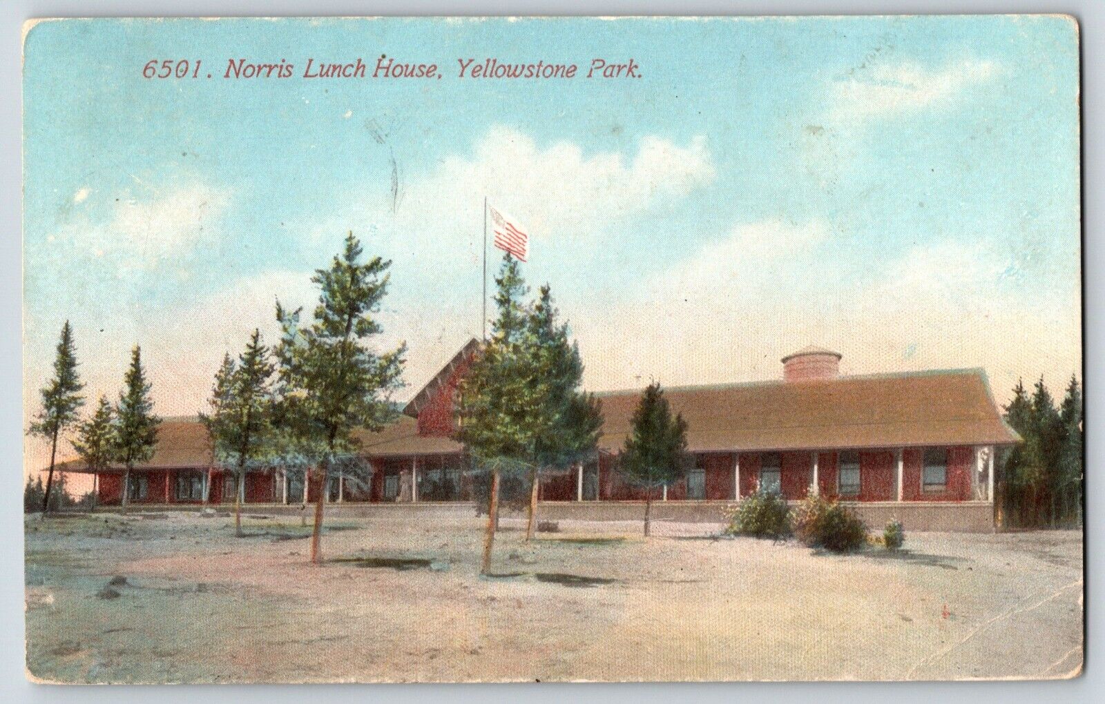 Postcard Norris Lunch House, Yellowstone National Park WY Wyoming c1913