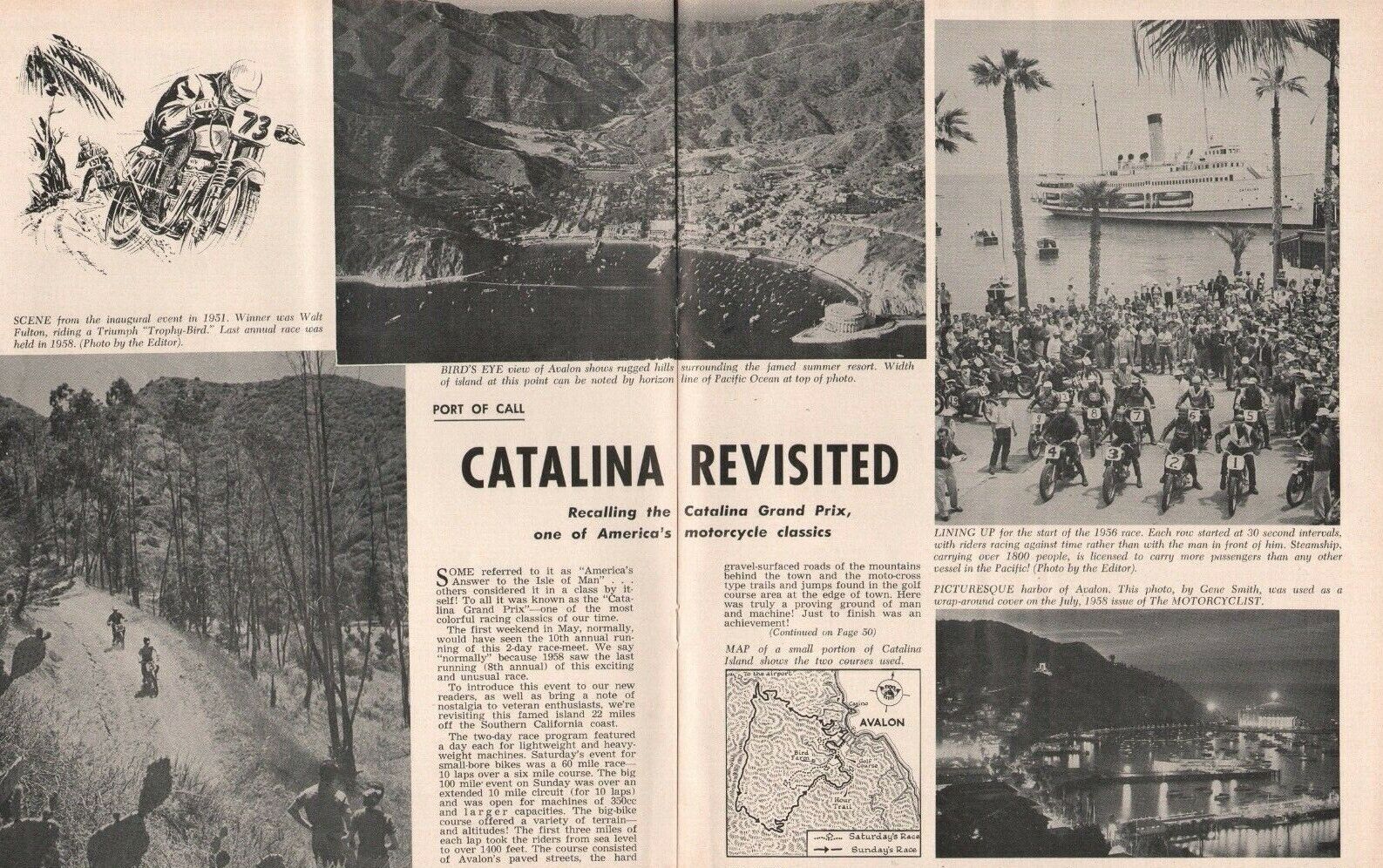 1960 Catalina 8th Grand Prix Revisited - 3-Page Vintage Motorcycle Article