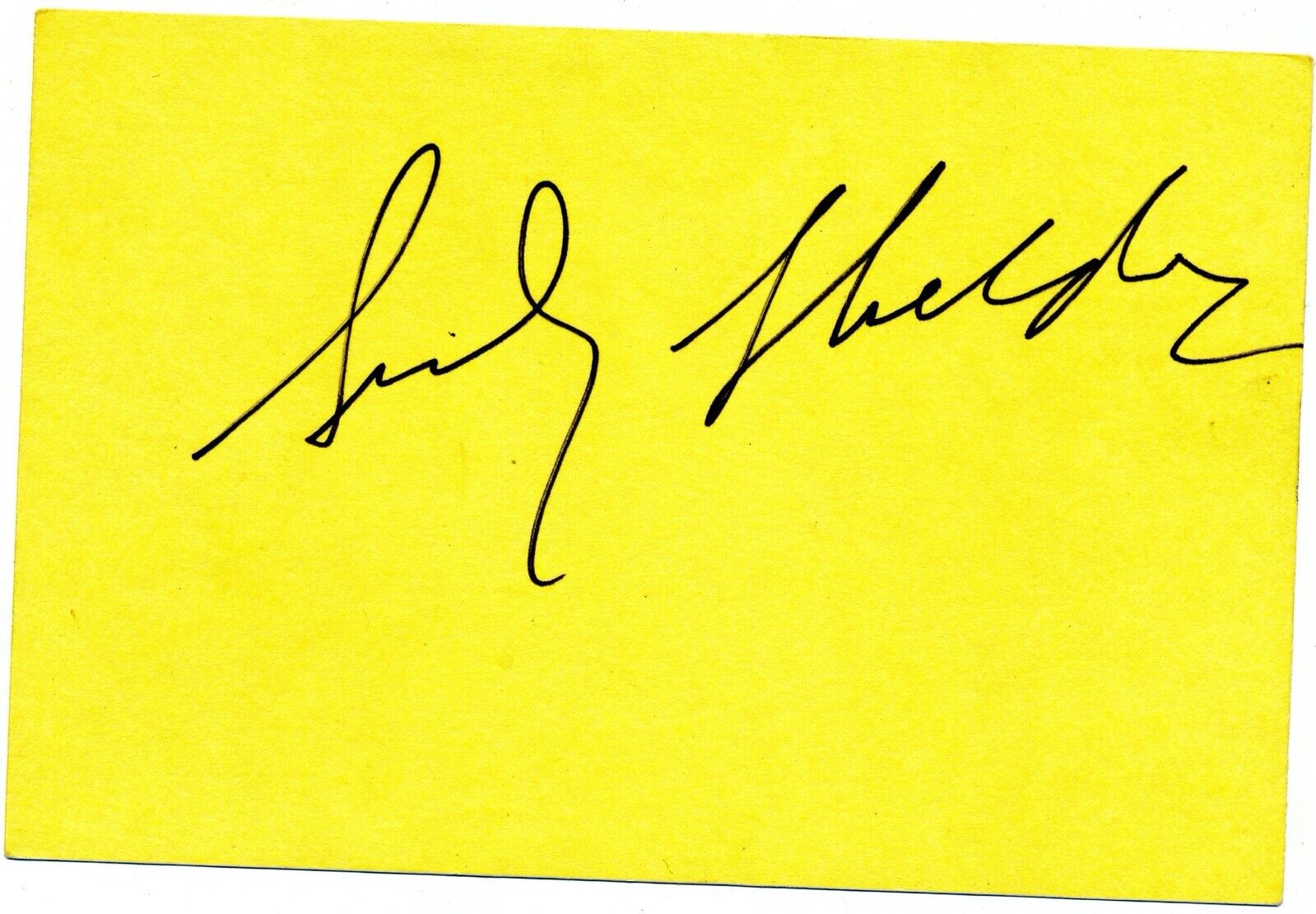 Autographed Oscar Winner Sidney Sheldon Card