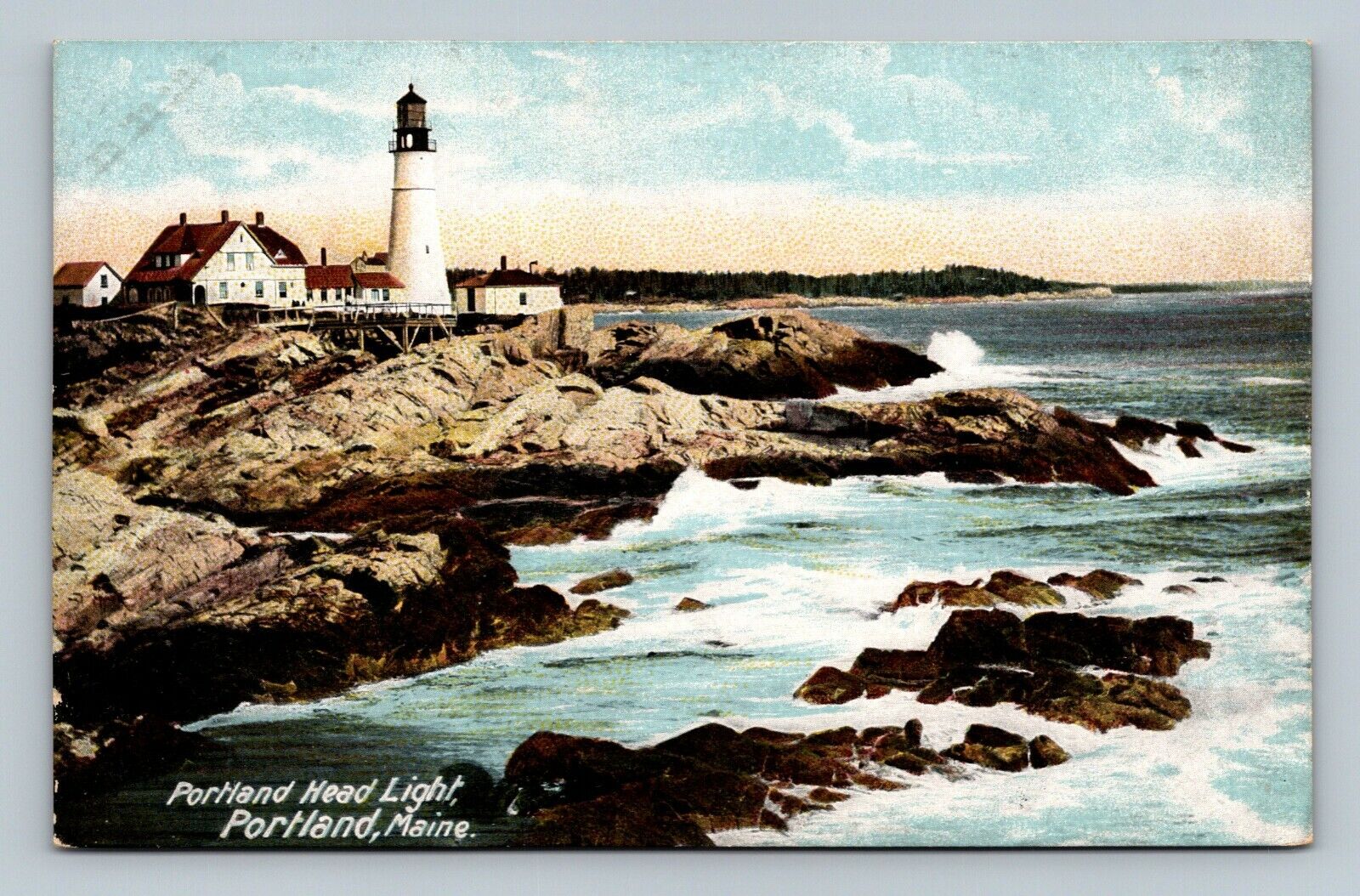 Postcard Portland Head Light Lighthouse Maine UNPOSTED