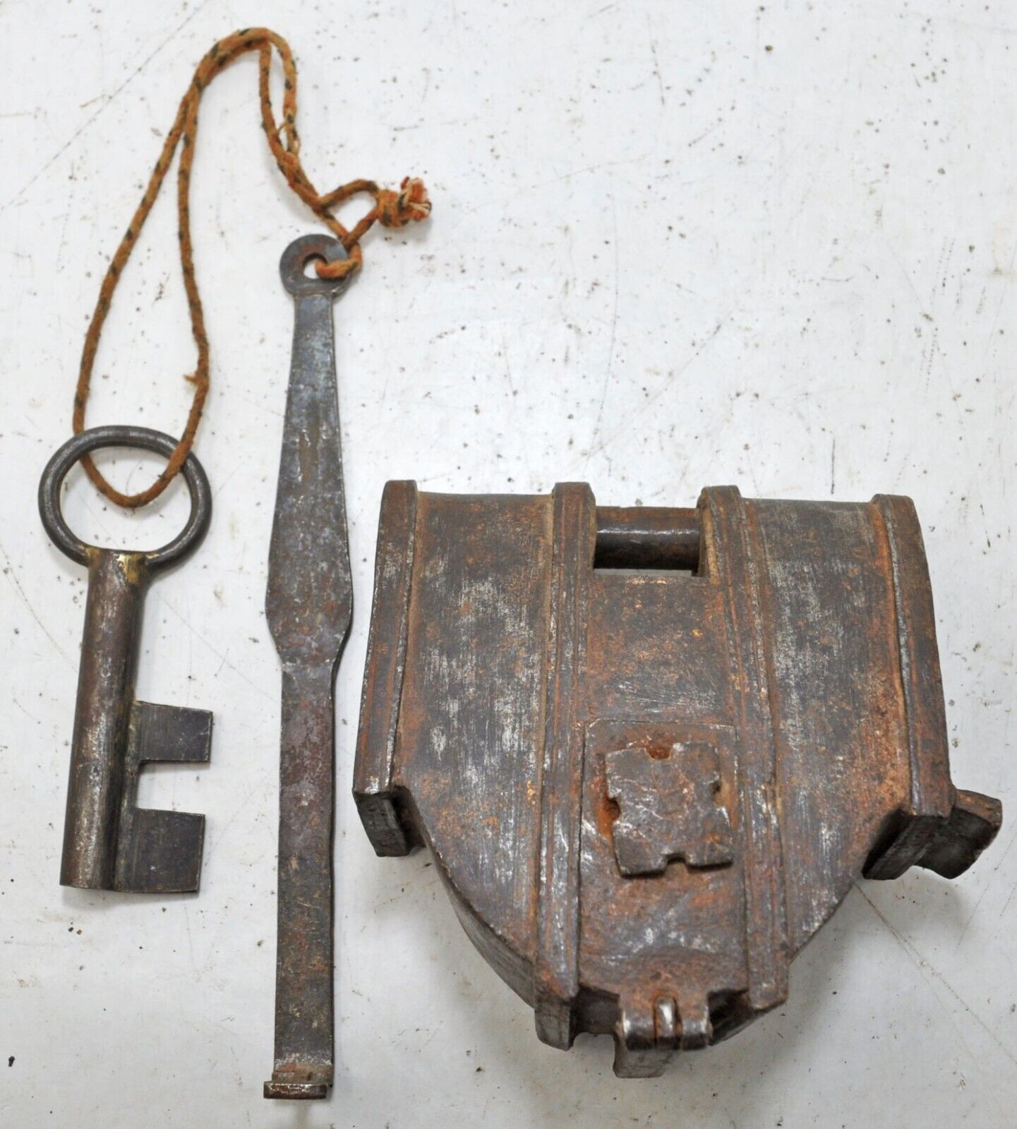 Antique Iron Large Size Tricky Pad Lock Original Old Hand Crafted Engraved