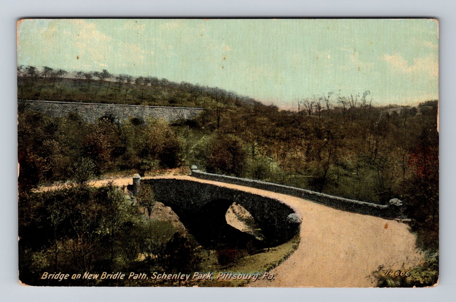 Pittsburg PA-Pennsylvania, Aerial Bridge On New Bridle Path, Vintage Postcard