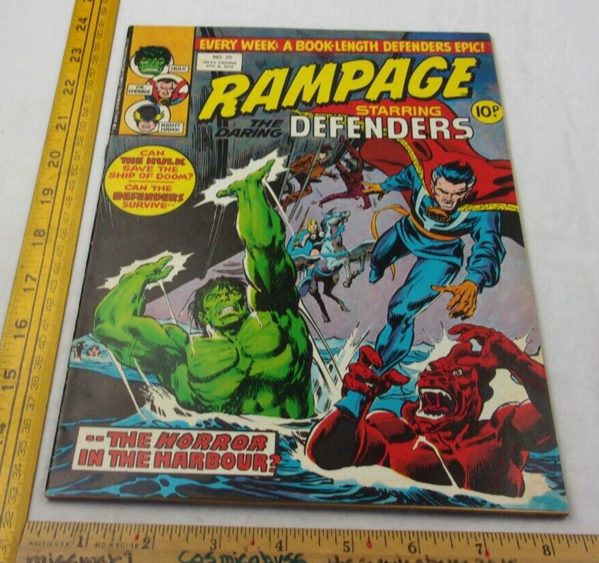 Rampage #25 1978 UK comic magazine Defenders Hulk Dr. Strange VF