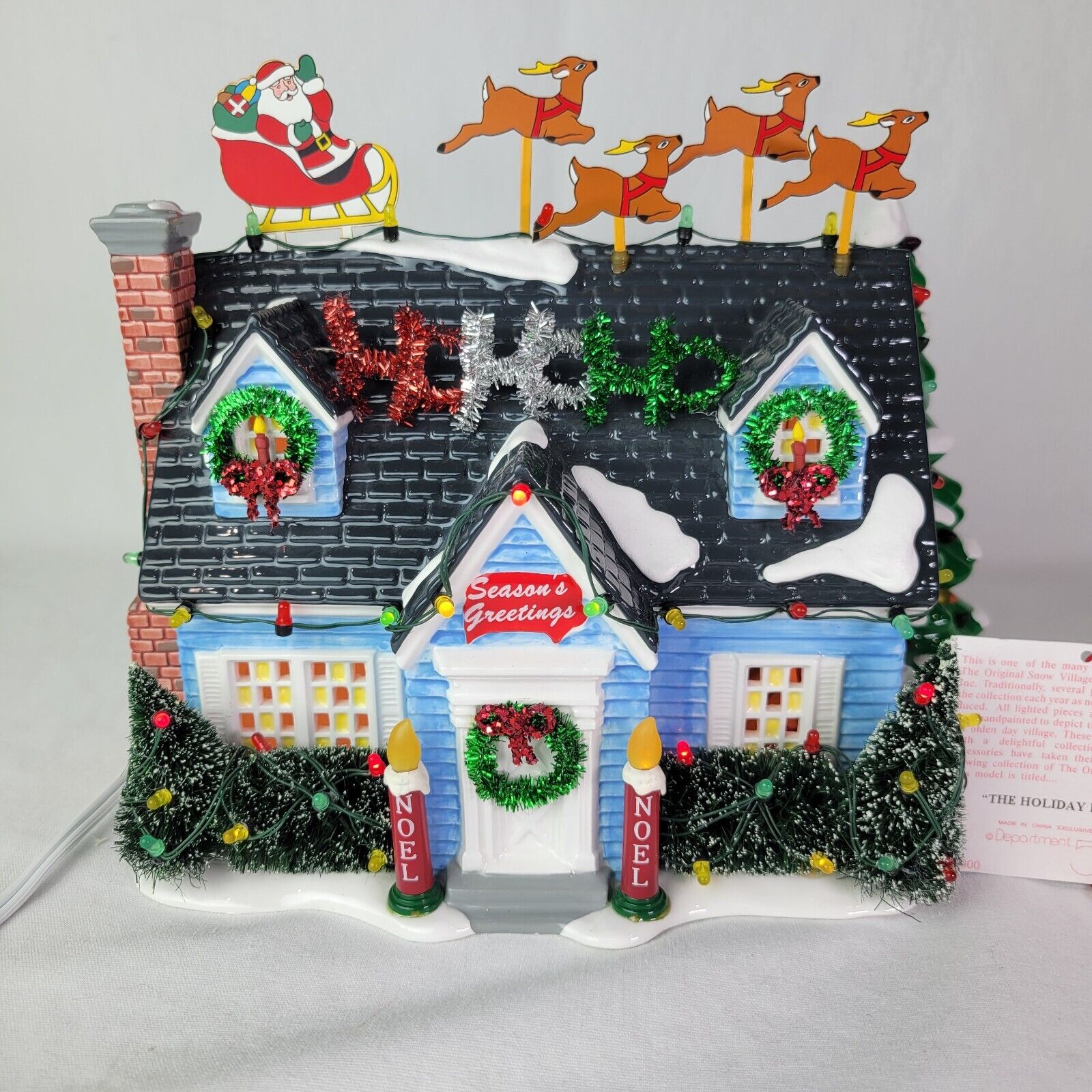 Department 56 The Holiday House  Original Snow Village Complete & Working