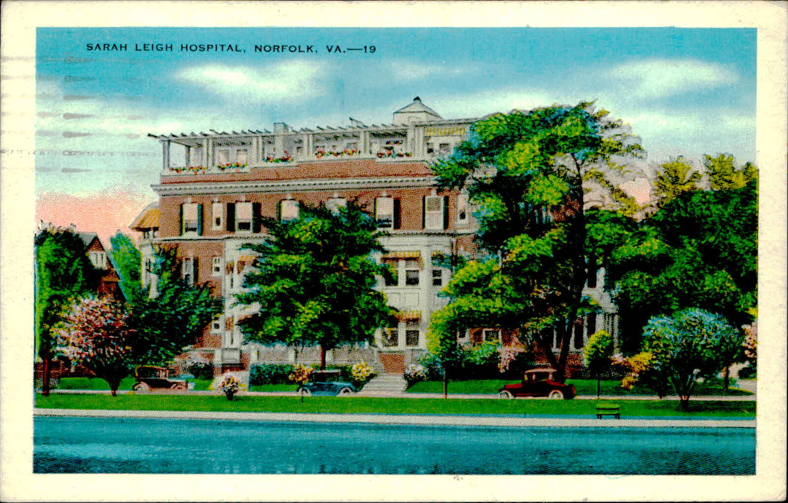 Postcard: SARAH LEIGH HOSPITAL, NORFOLK, VA.-19