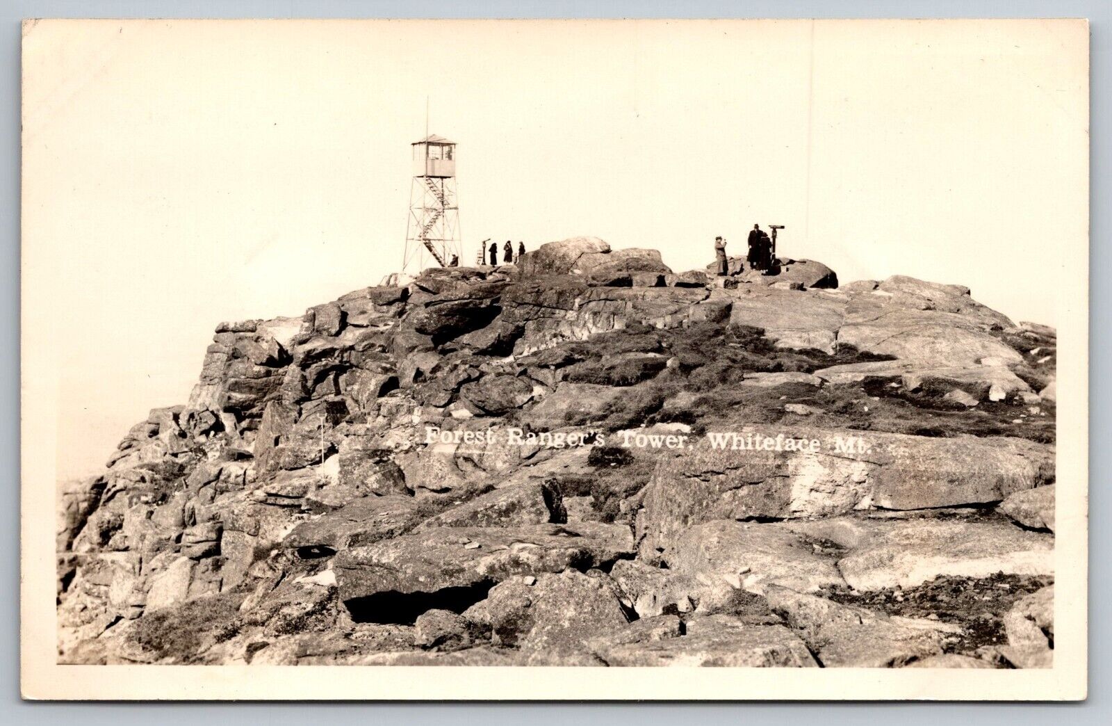 Forest Ranger Tower. Whiteface Mountain. New York Real Photo Postcard RPPC