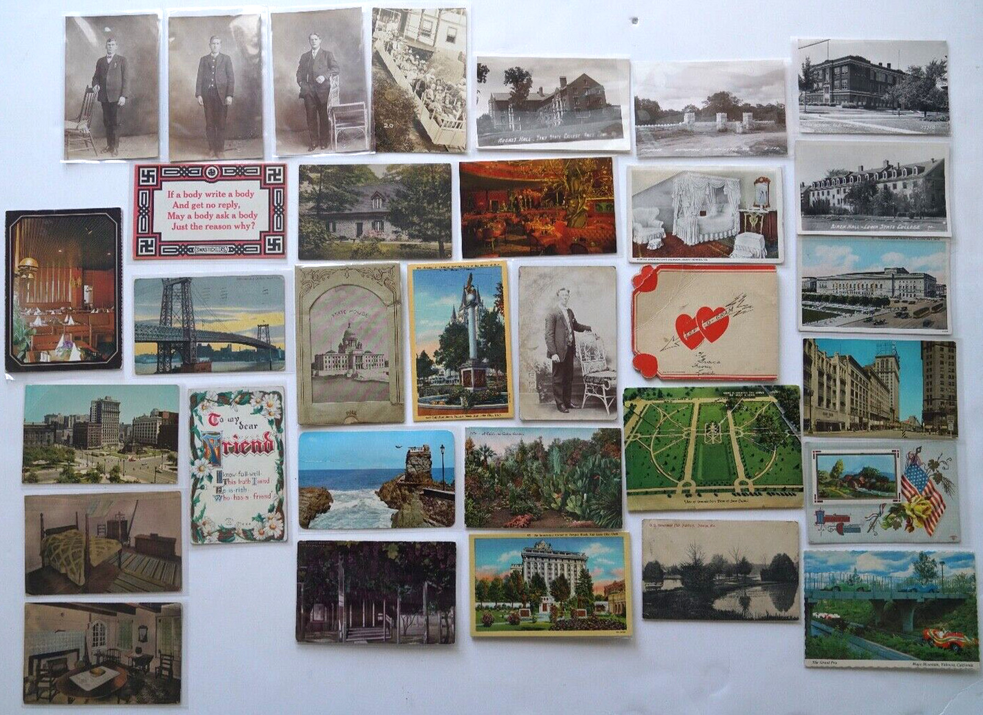 Lot 32 Vintage Antique Assorted Postcards