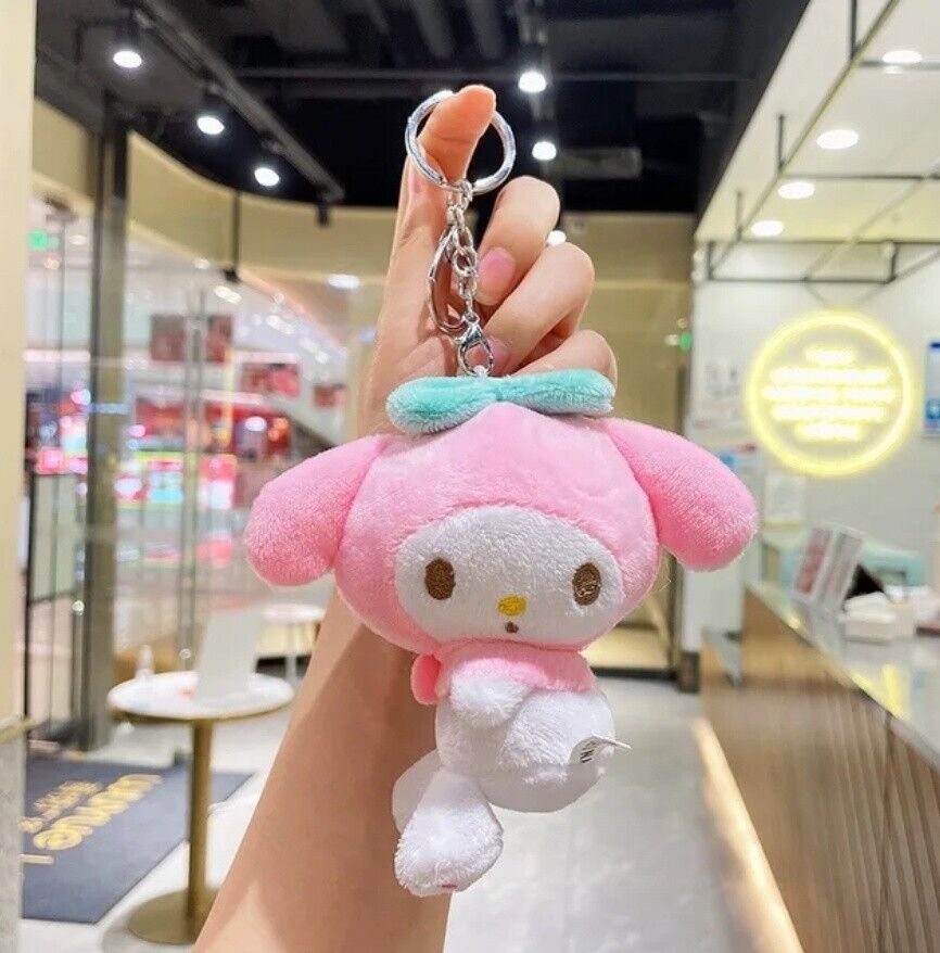 Sanrio My Melody MyMelody Plush Doll Keychain Soft Stuffed Plushies Key Ring