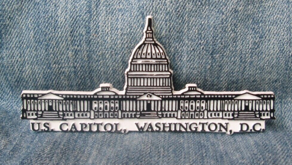 U.S. Capitol Washington D.C. Vintage Rubber Magnet Souvenir Refrigerator NL1