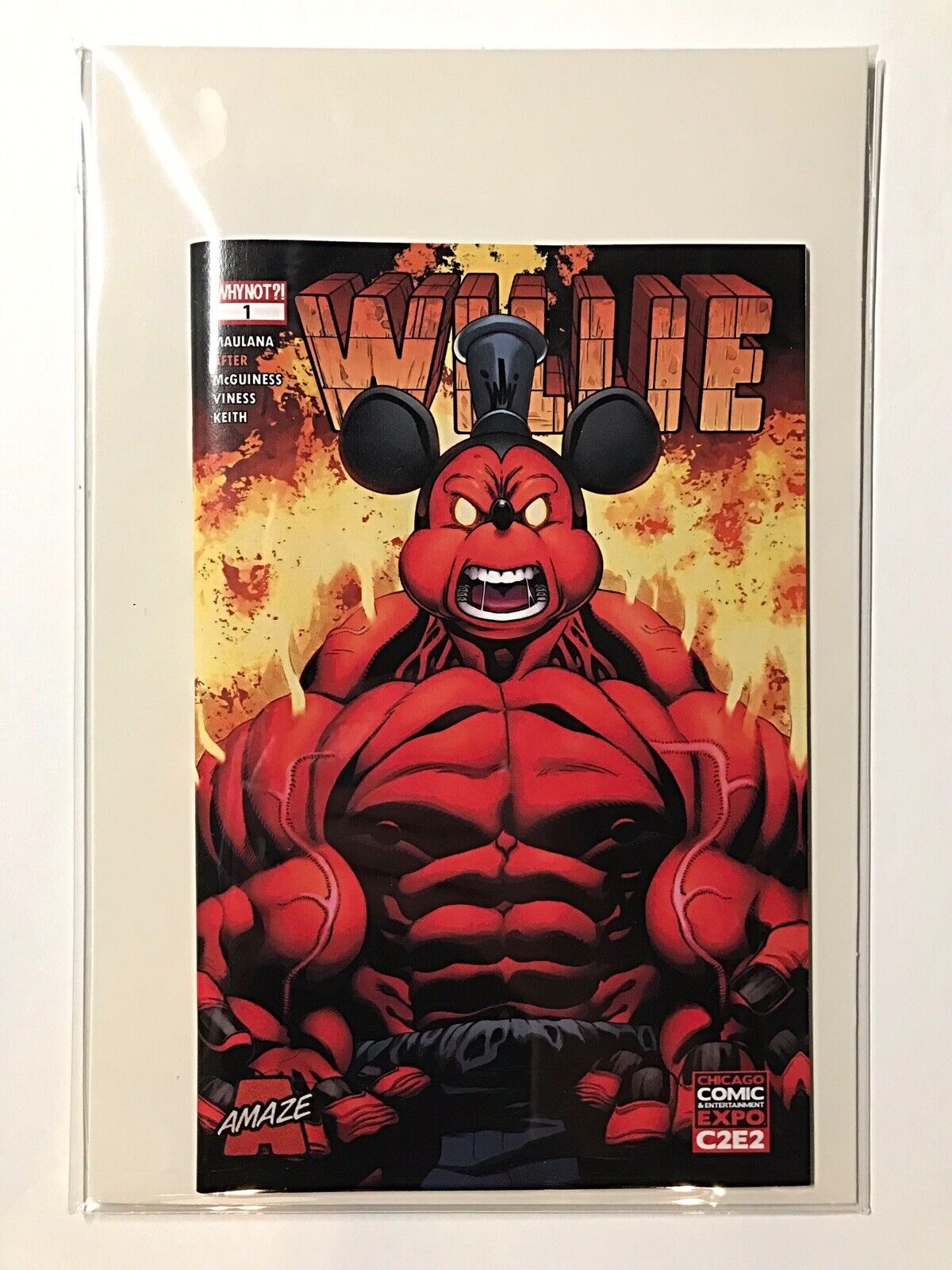 Why Not ? Willie 1 Red Hulk C2E2 Exclusive Ltd 300 Ashcan Low Print